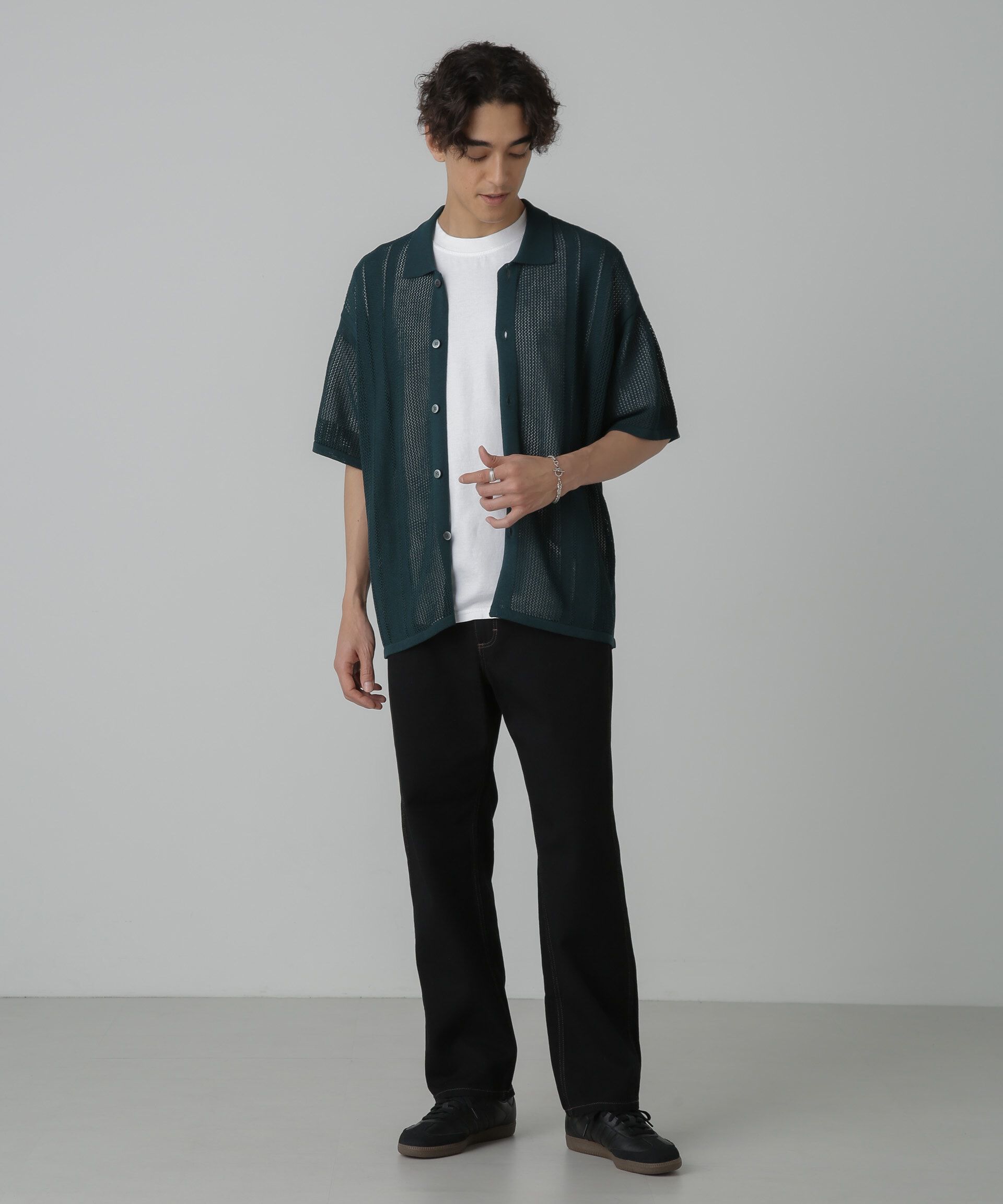 nano･universe「ドライタッチニットシャツ 半袖」|シャツ・ブラウス|