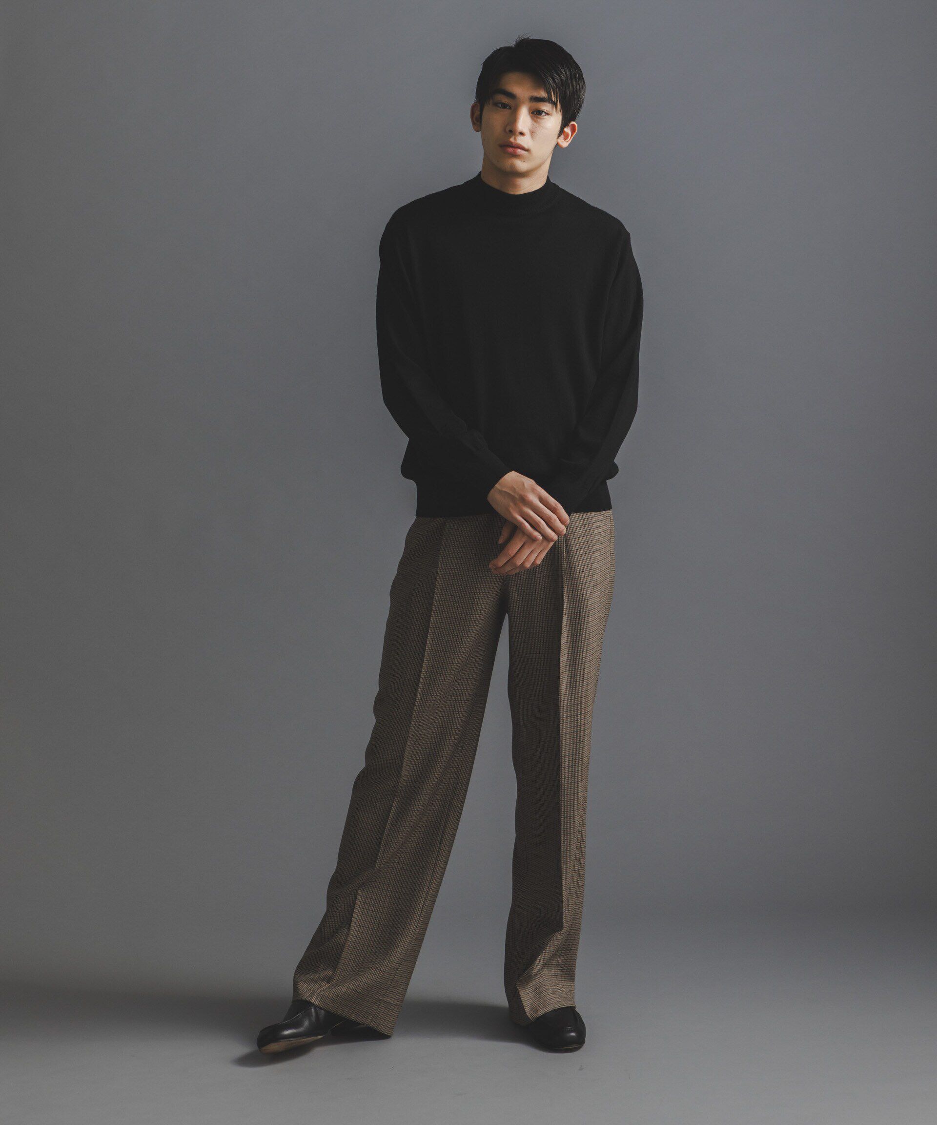 nano･universe「「毛玉レスニット」 ファインゲージモックネック」|ニット・セーター|