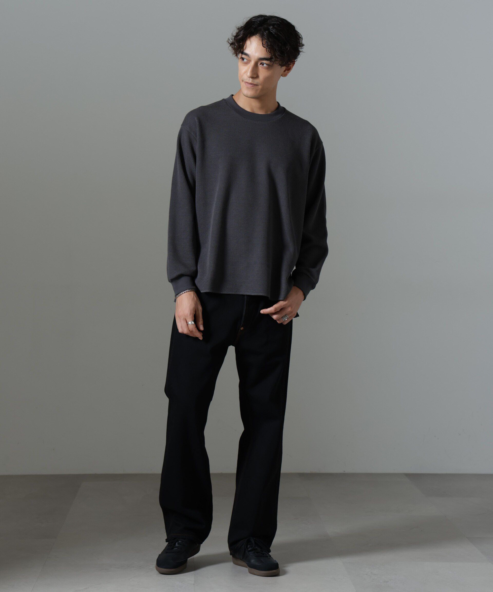 nano･universe「テクノワッフル ロングスリーブTシャツ」|Tシャツ・カットソー|