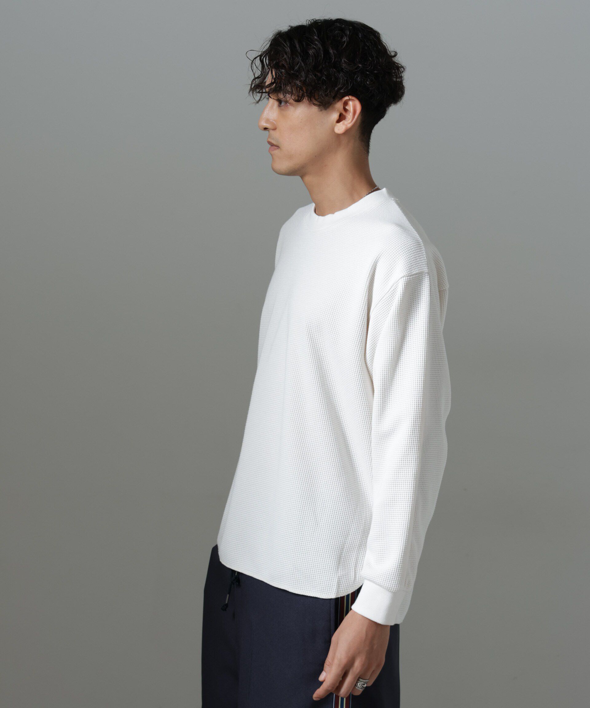 nano･universe「テクノワッフル ロングスリーブTシャツ」|Tシャツ・カットソー|