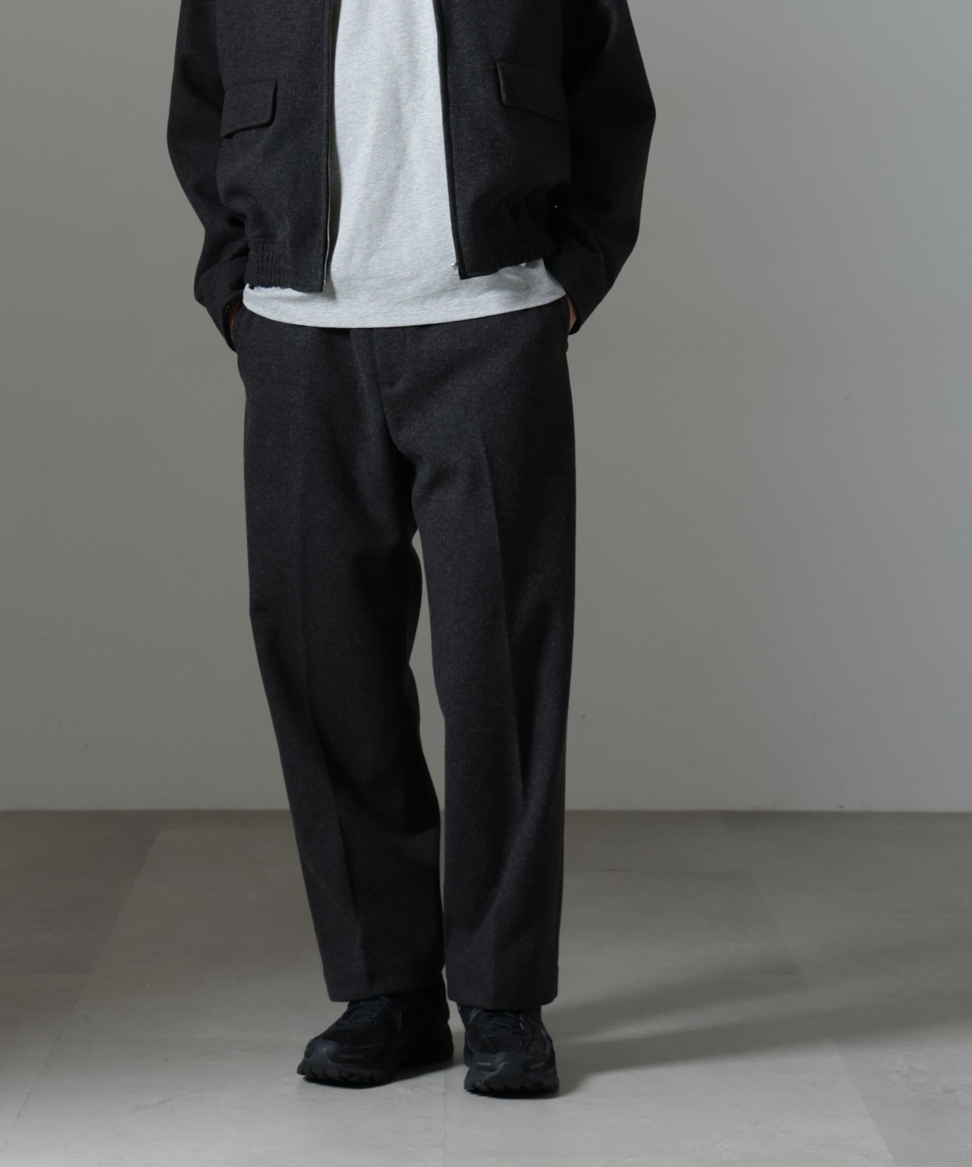 nano･universe「「NJ/CLUB」HOMESTOCK ジャージーストレートパンツ(セットアップ可)」|チノ|