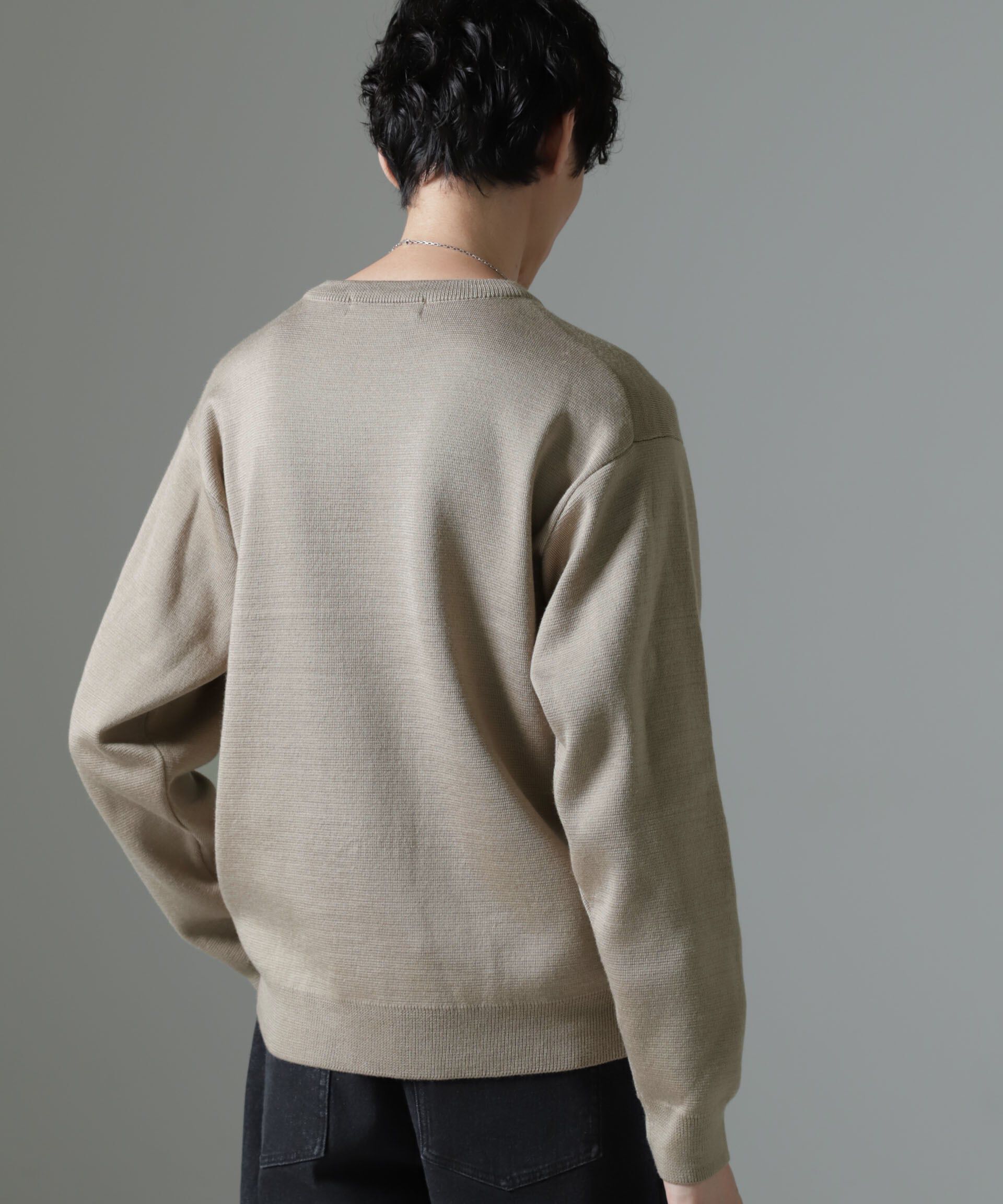 nano･universe「タスマニアミックス ミラノリブリラックスクルーネックニット」|ニット・セーター|