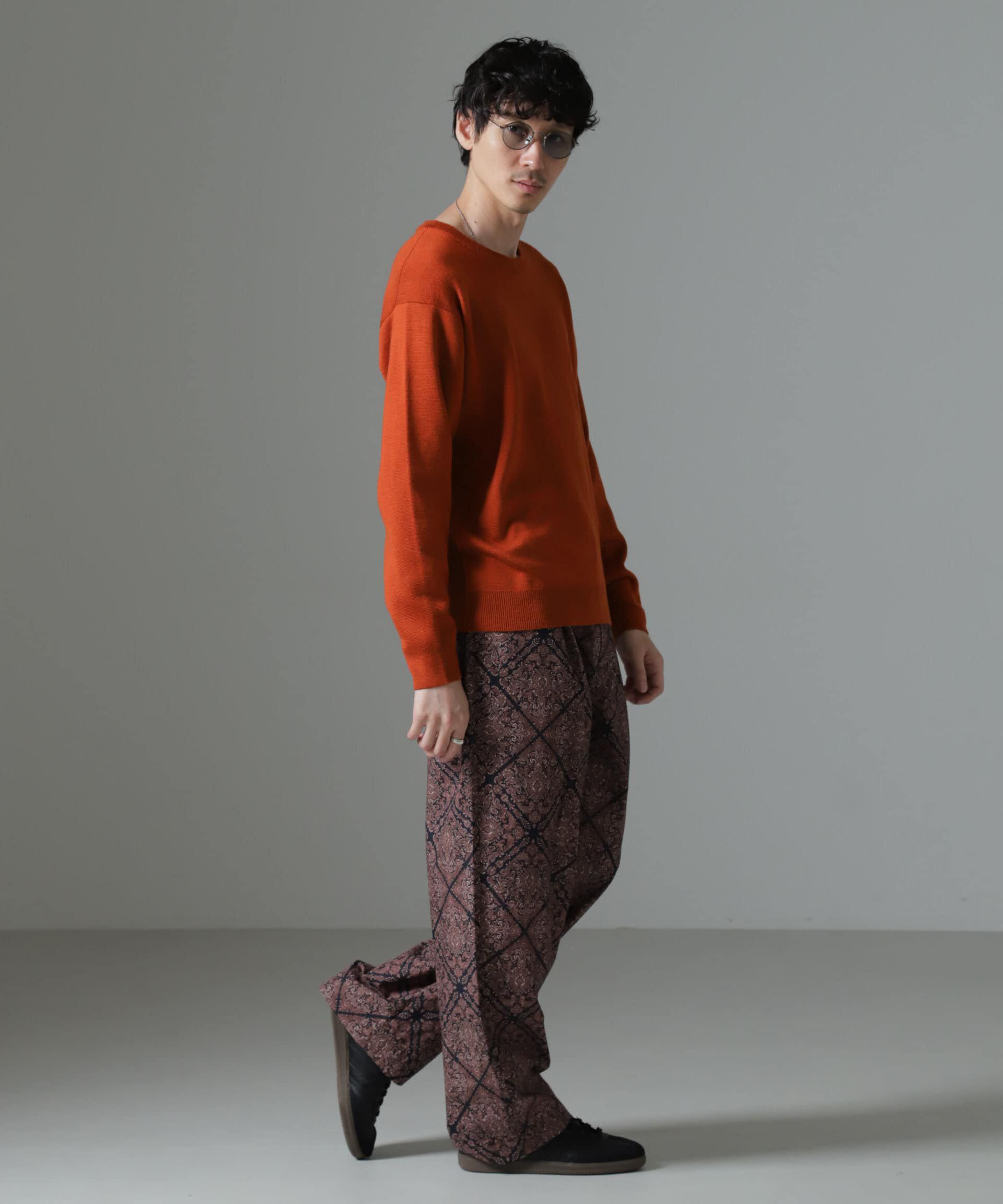 nano･universe「タスマニアミックス ミラノリブリラックスクルーネックニット」|ニット・セーター|