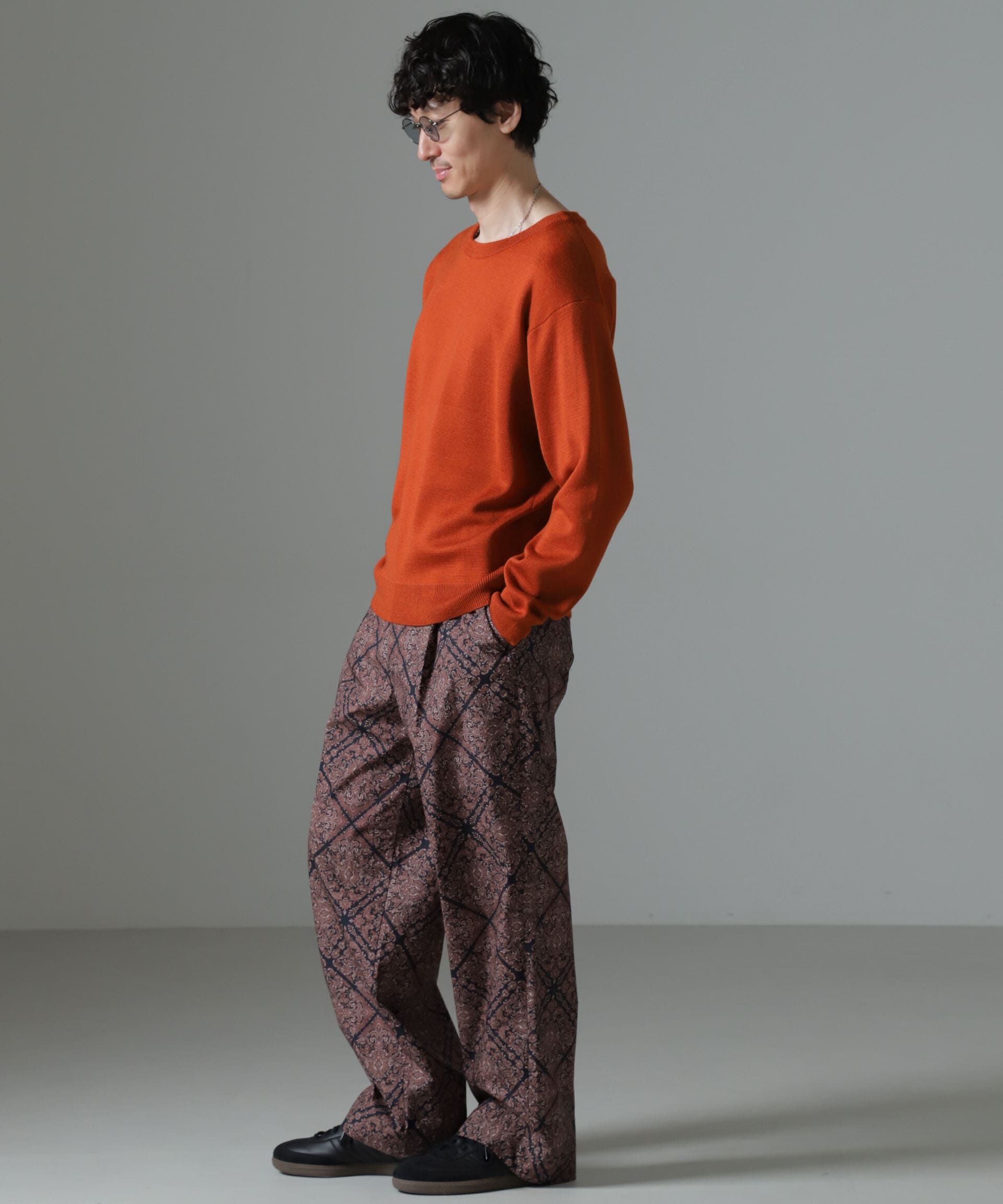 nano･universe「タスマニアミックス ミラノリブリラックスクルーネックニット」|ニット・セーター|