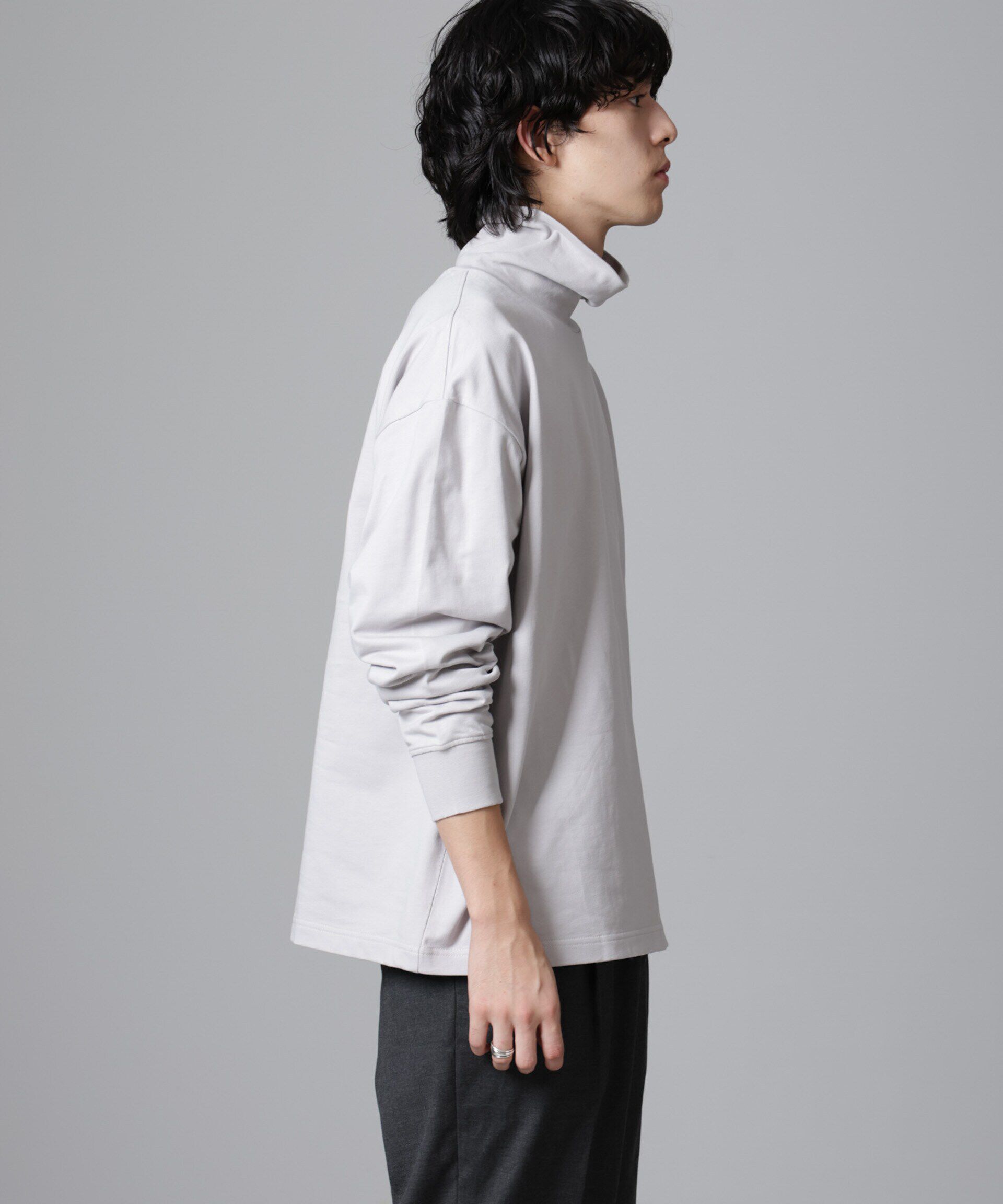 nano･universe「タートルカットミニ裏毛Ｔシャツ 長袖」|Tシャツ・カットソー|