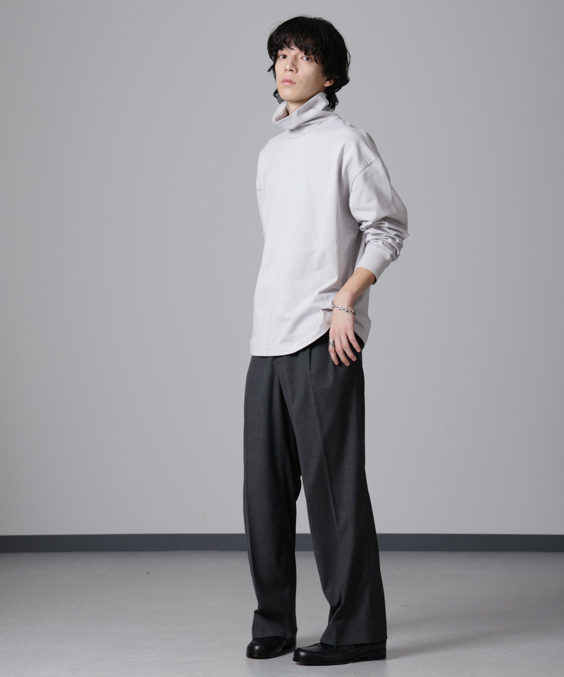 nano･universe「タートルカットミニ裏毛Ｔシャツ 長袖」|Tシャツ・カットソー|