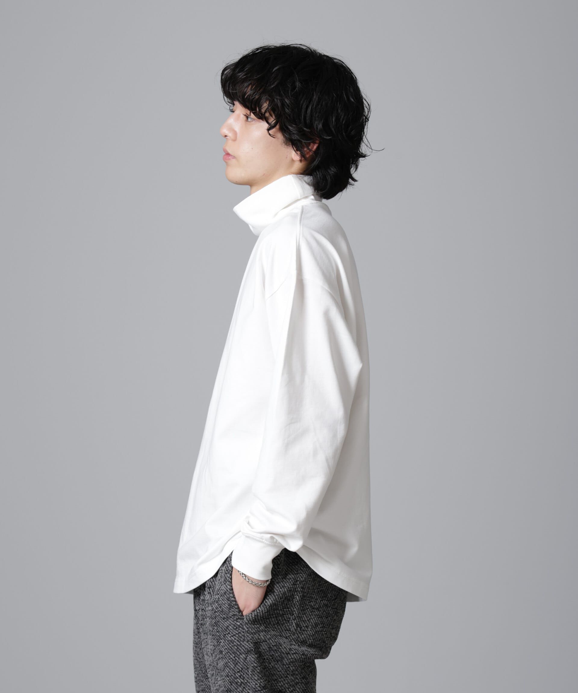 nano･universe「タートルカットミニ裏毛Ｔシャツ 長袖」|Tシャツ・カットソー|