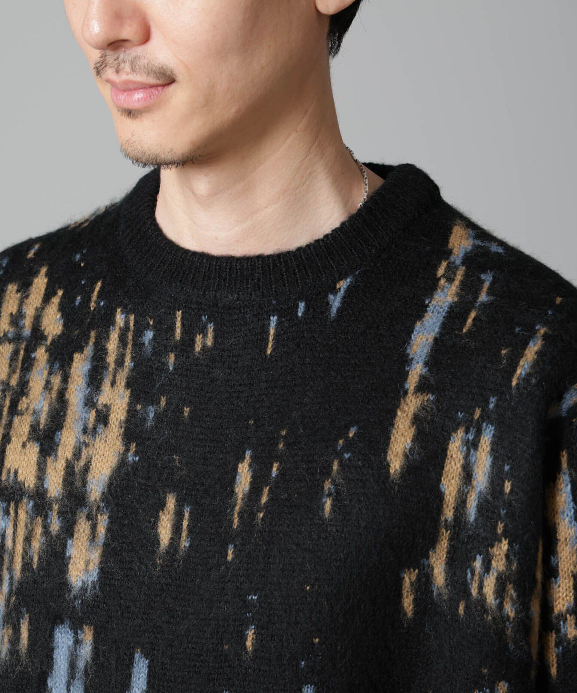 nano･universe「ペイントグラデーションモヘヤライクニット」|ニット・セーター|