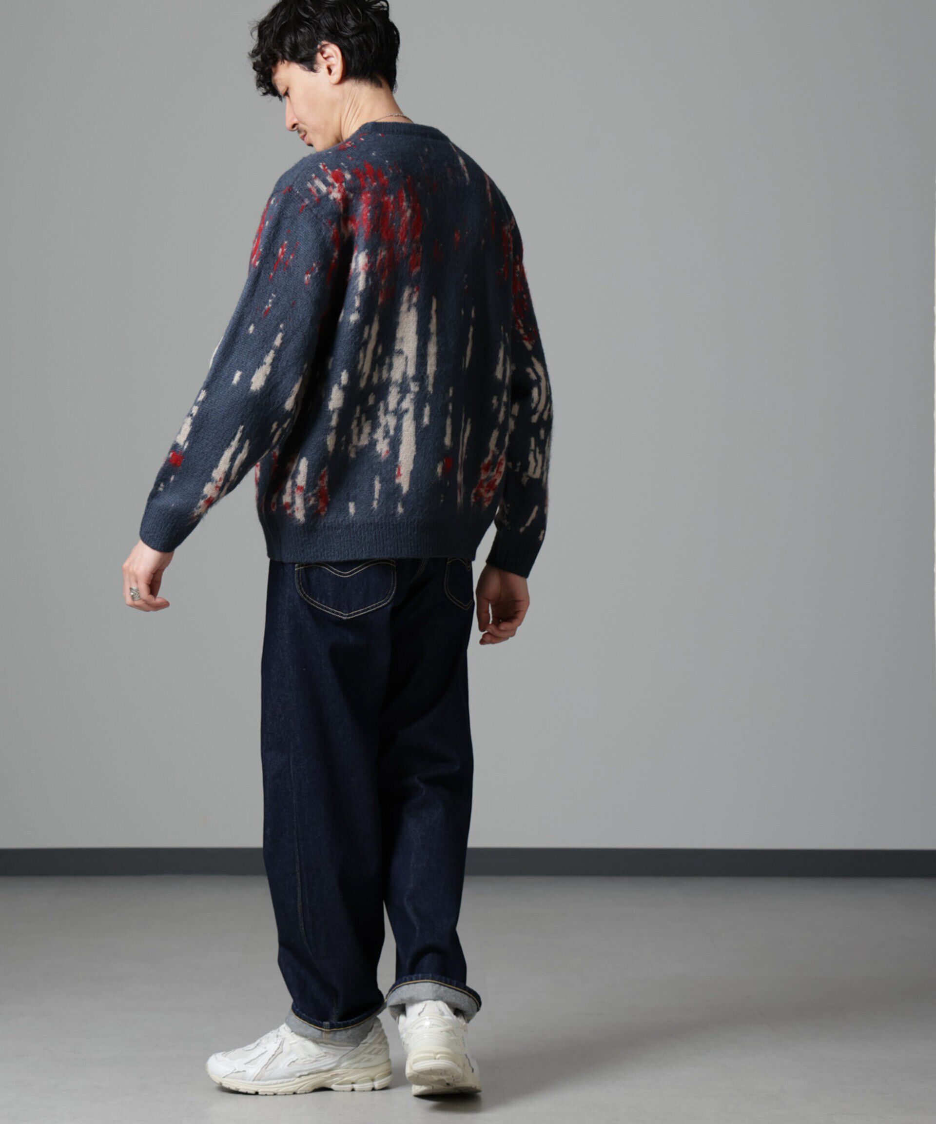 nano･universe「ペイントグラデーションモヘヤライクニット」|ニット・セーター|