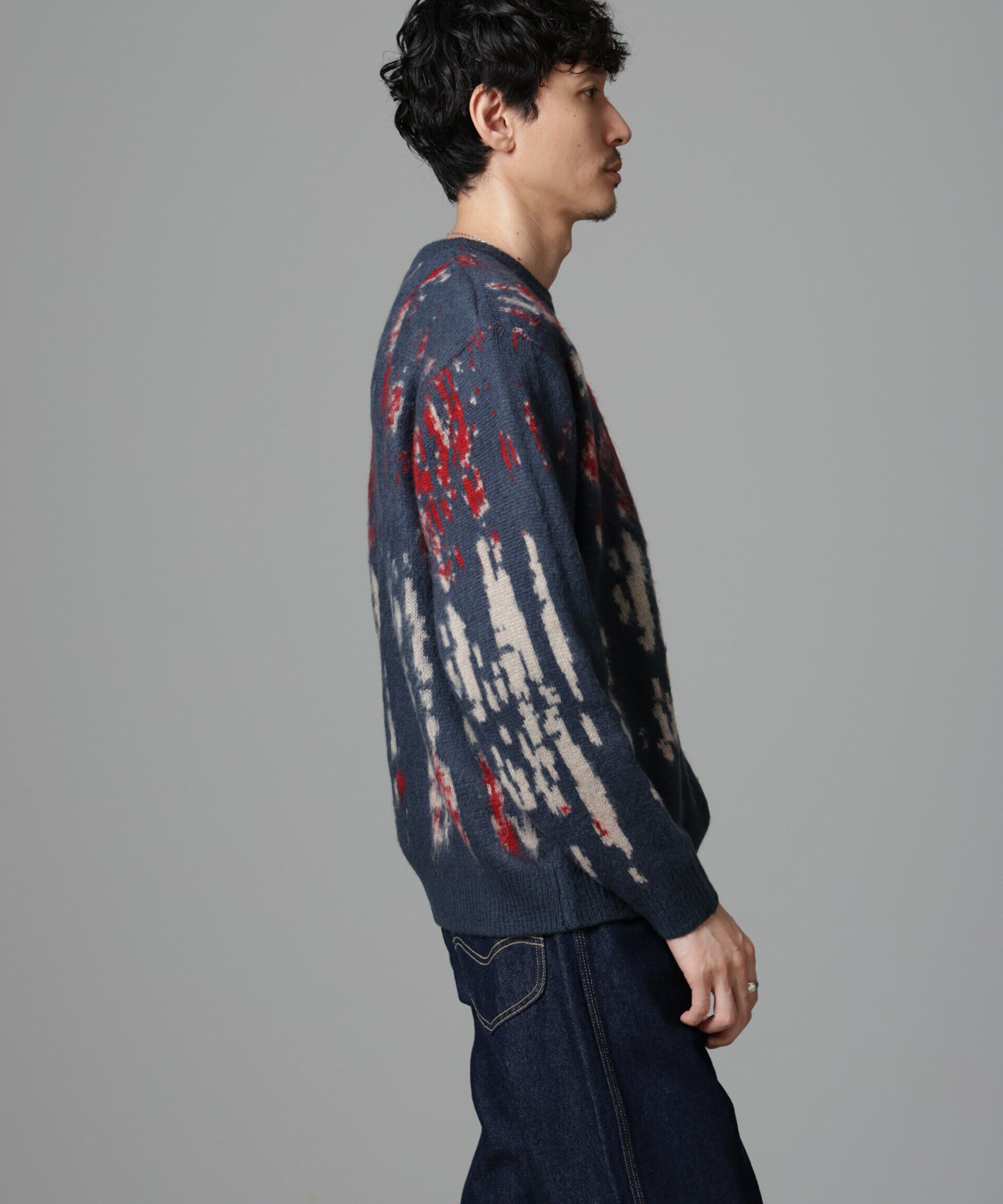 nano･universe「ペイントグラデーションモヘヤライクニット」|ニット・セーター|