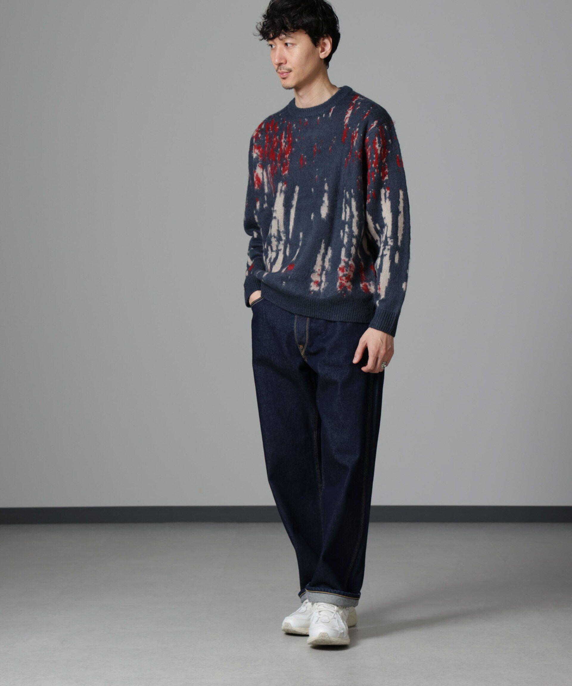 nano･universe「ペイントグラデーションモヘヤライクニット」|ニット・セーター|