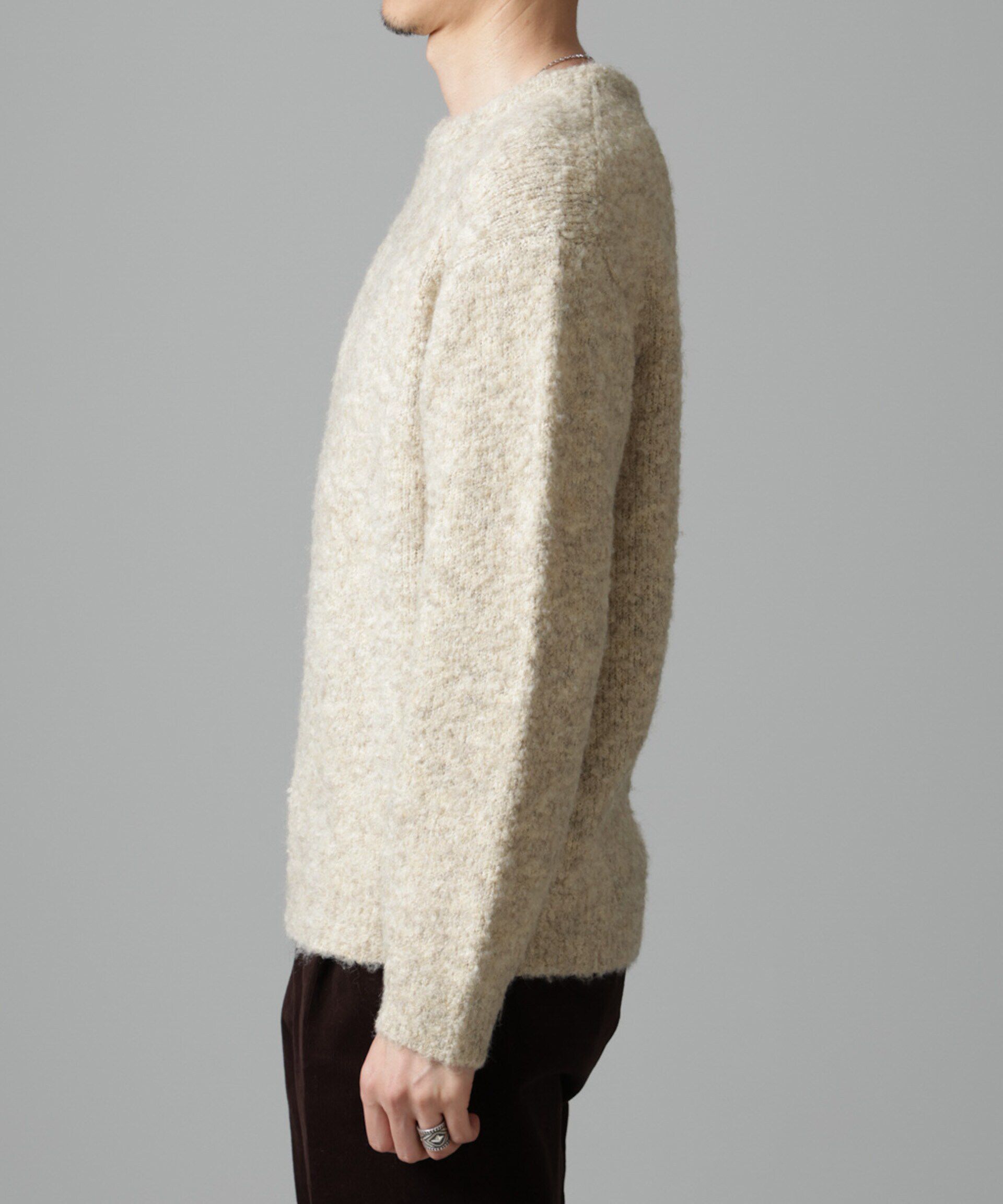 nano･universe「ウールミックスブークレニット」|ニット・セーター|