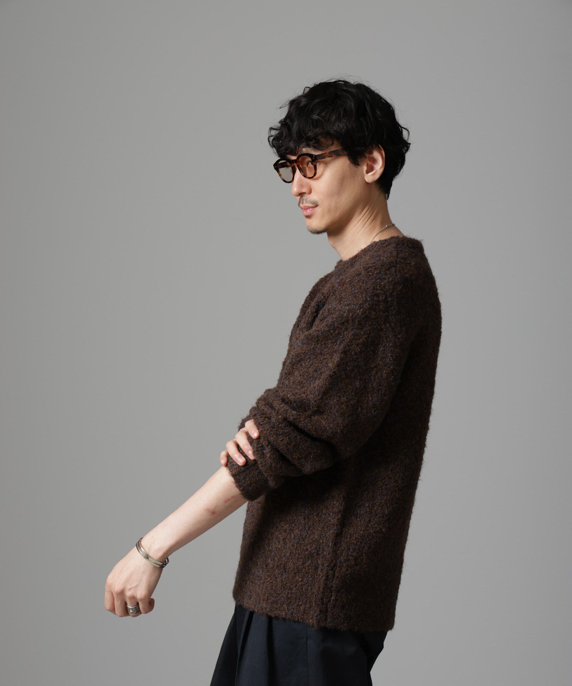 nano･universe「ウールミックスブークレニット」|ニット・セーター|