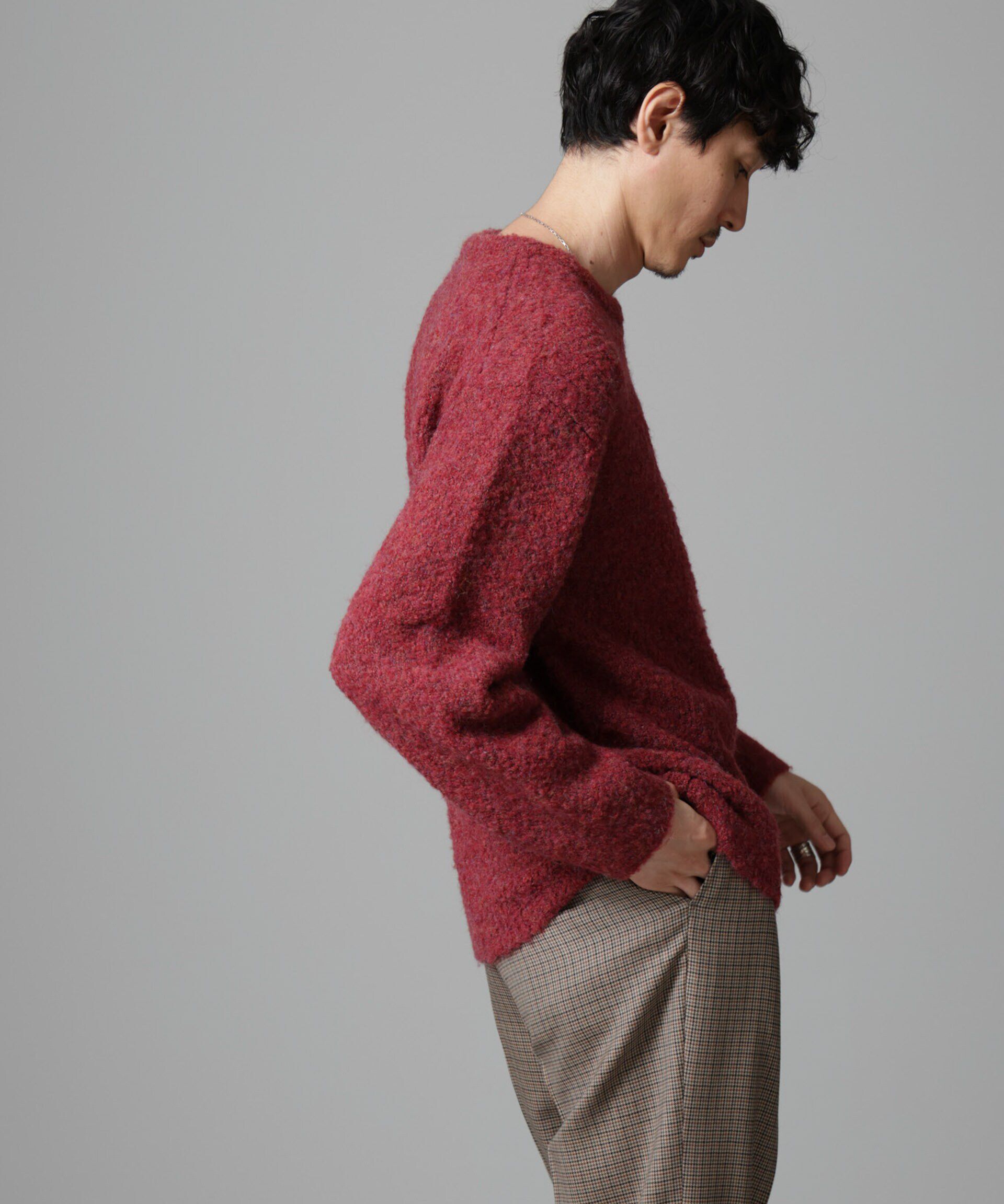 nano･universe「ウールミックスブークレニット」|ニット・セーター|