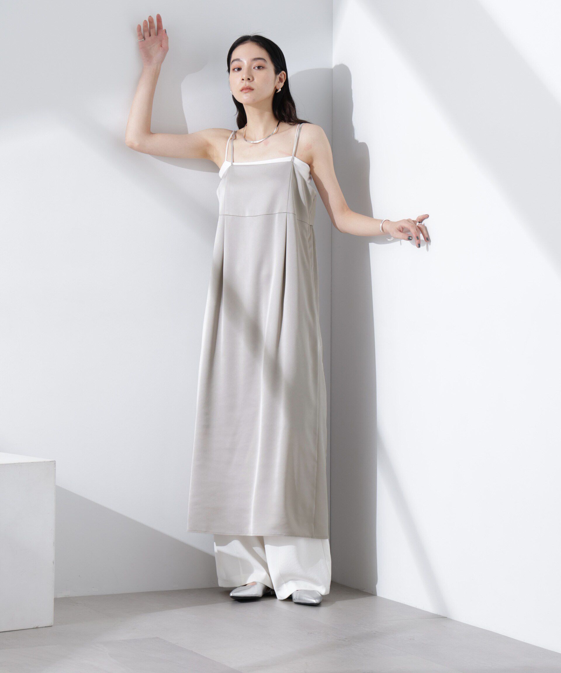 nano･universe「サテンキャミワンピース」|ワンピース|