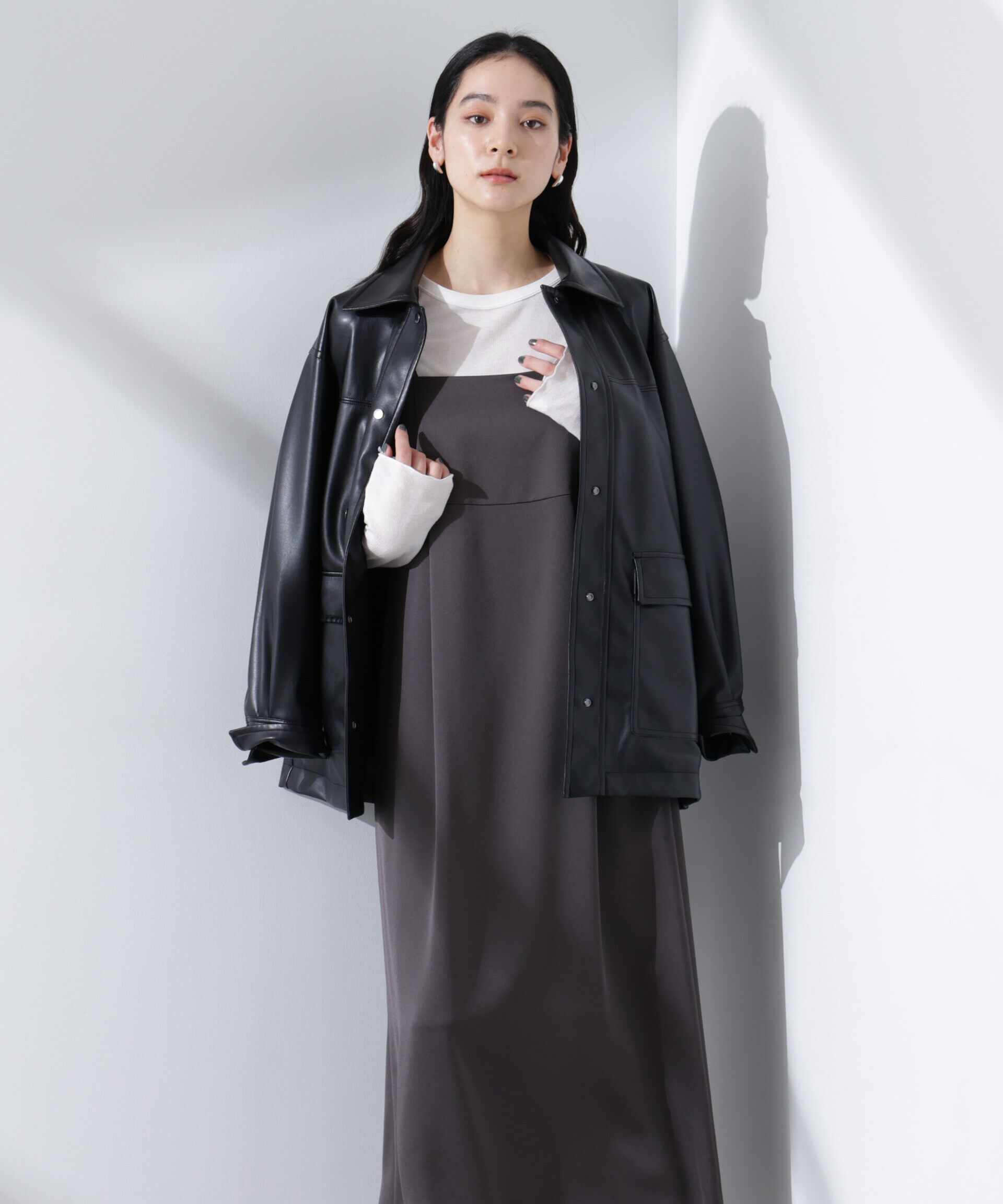 nano･universe「サテンキャミワンピース」|ワンピース|