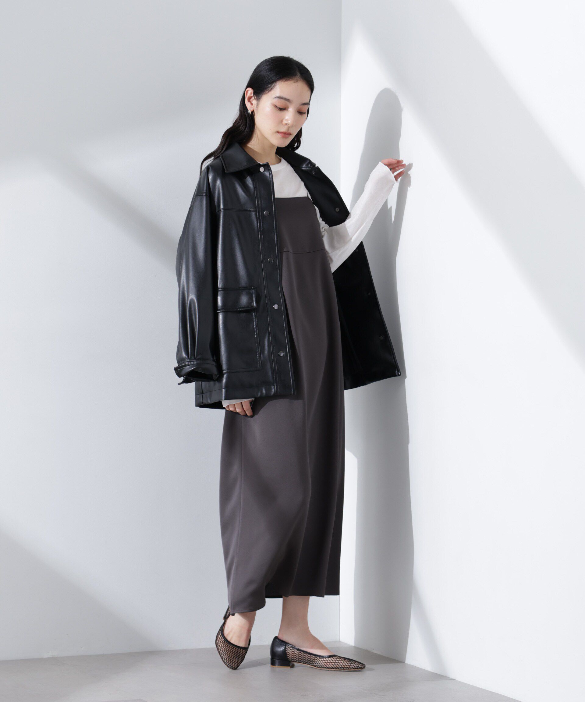 nano･universe「サテンキャミワンピース」|ワンピース|