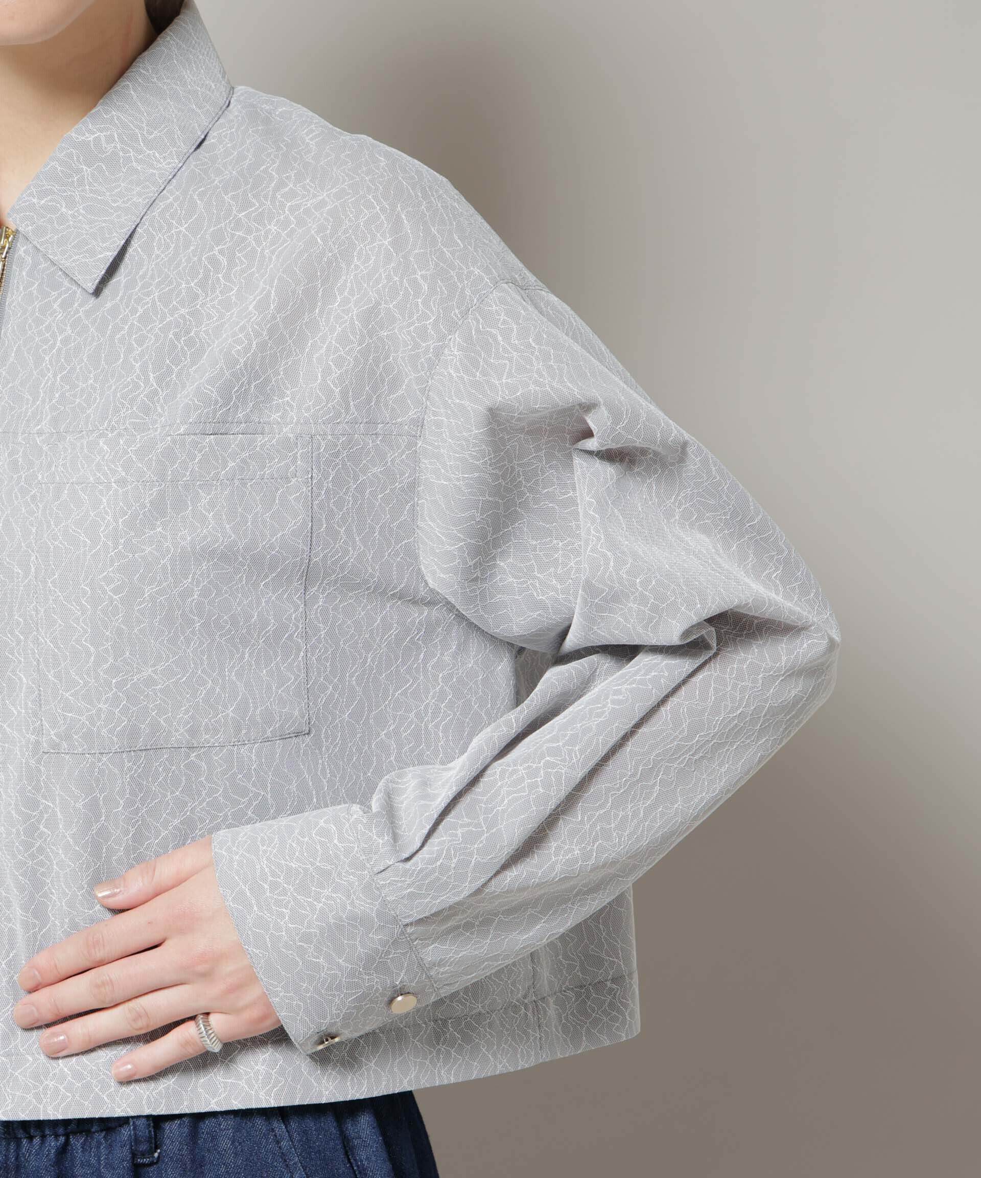 nano･universe「レースボンディングシャツブルゾン」|テーラードジャケット|