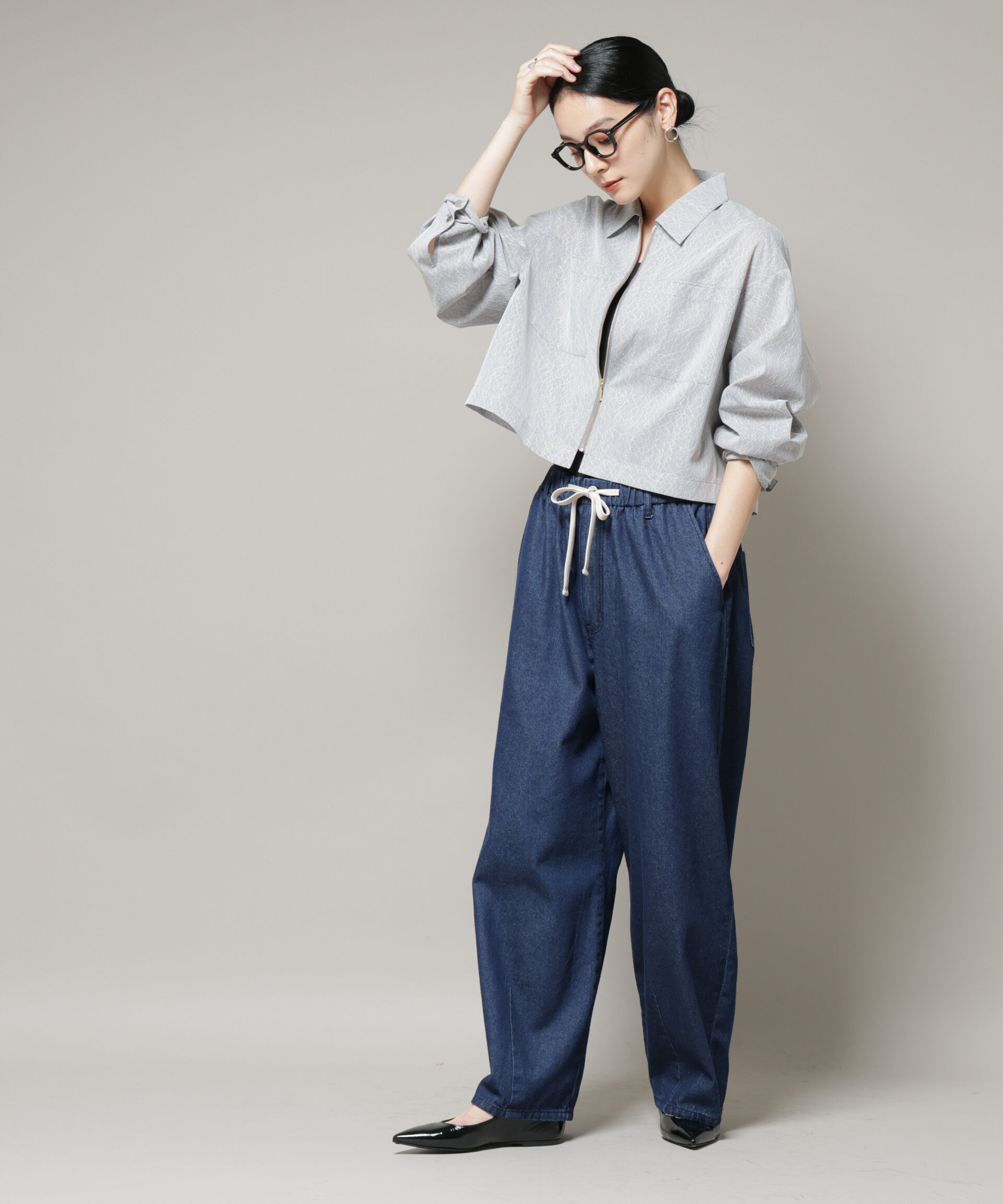 nano･universe「レースボンディングシャツブルゾン」|テーラードジャケット|