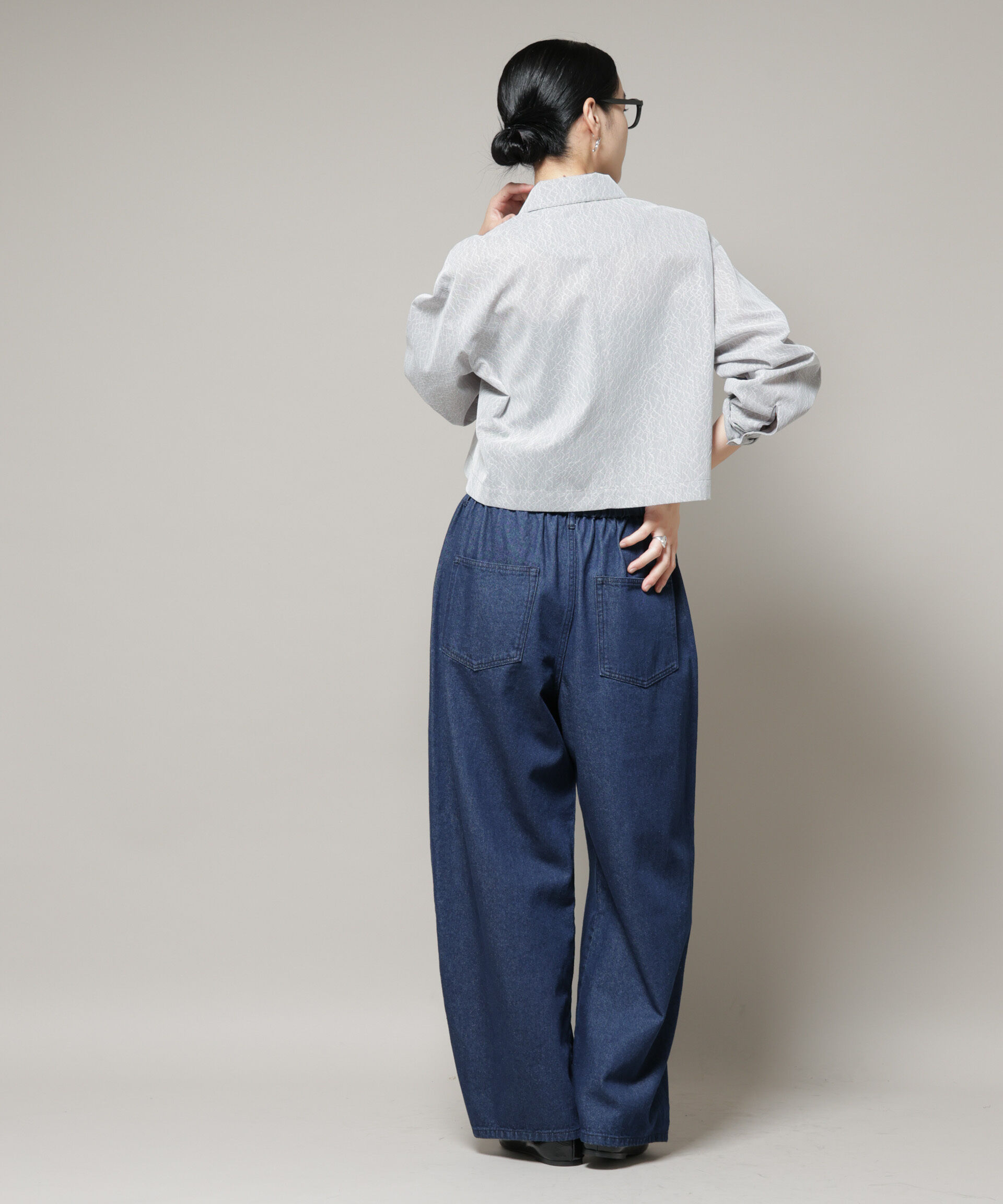 nano･universe「レースボンディングシャツブルゾン」|テーラードジャケット|