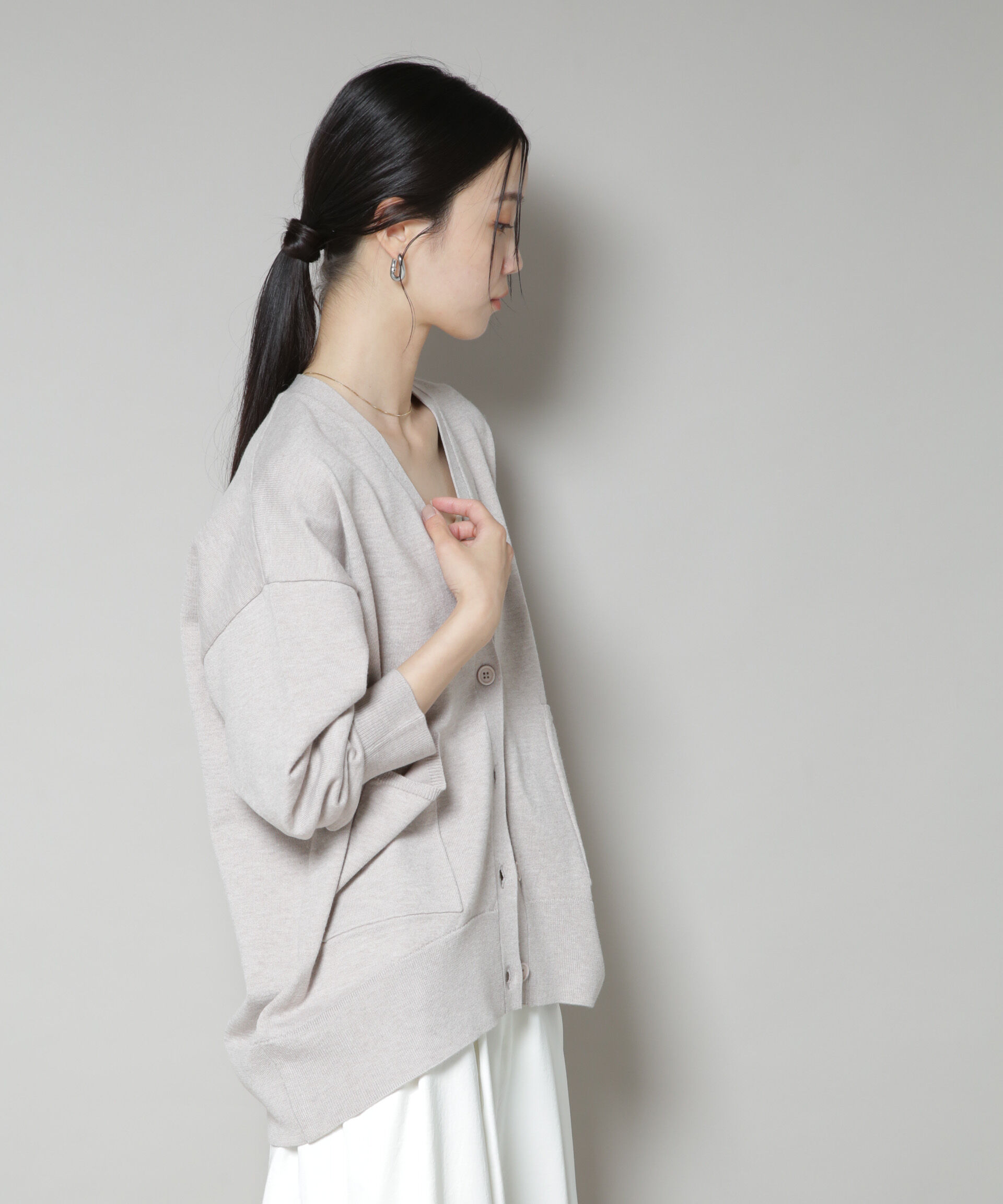 nano･universe「毛玉抑制ニットカーディガン(セットアップ可)」|ニット・セーター|