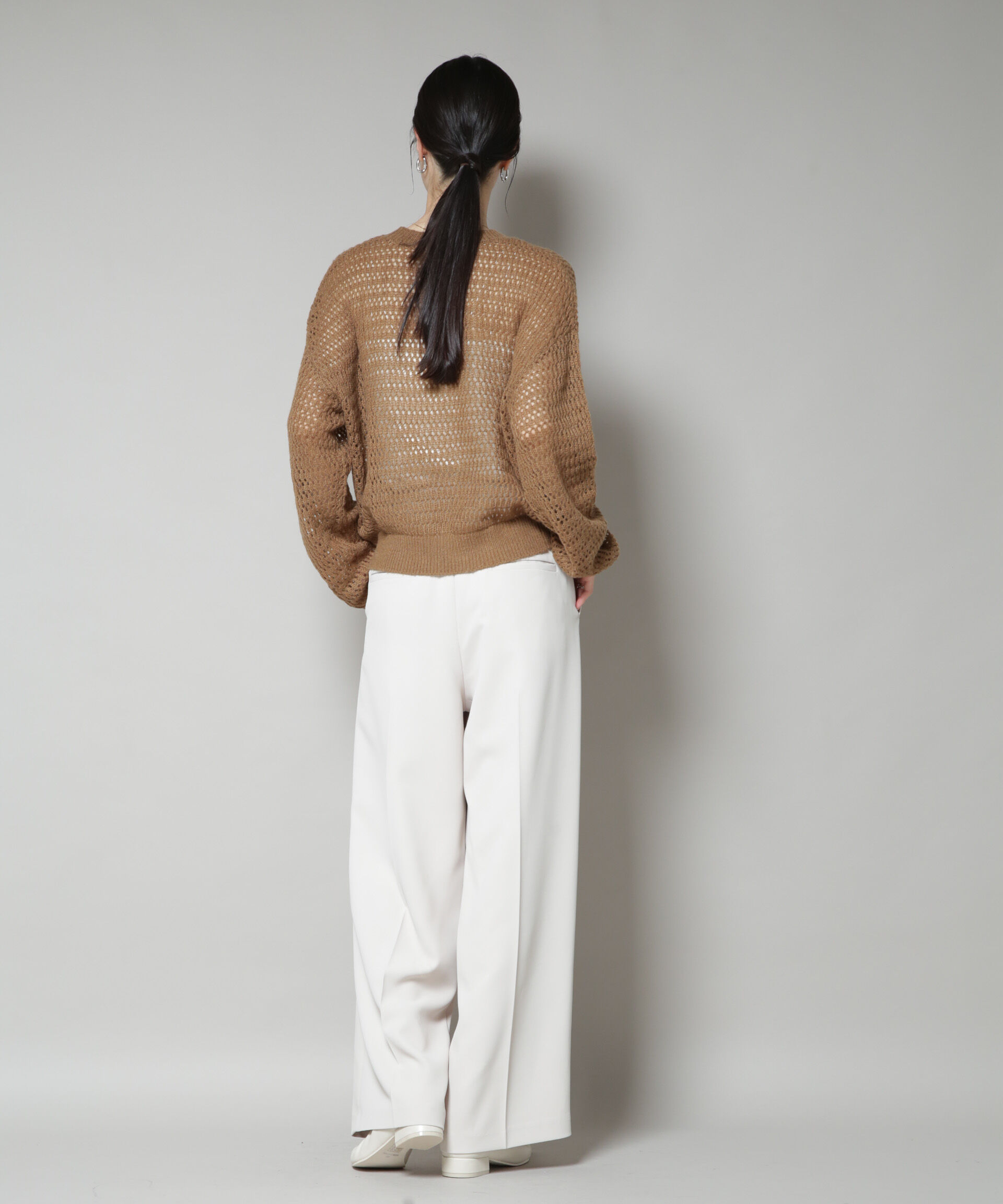 nano･universe「モヘヤライクメッシュニットトップス」|ニット・セーター|