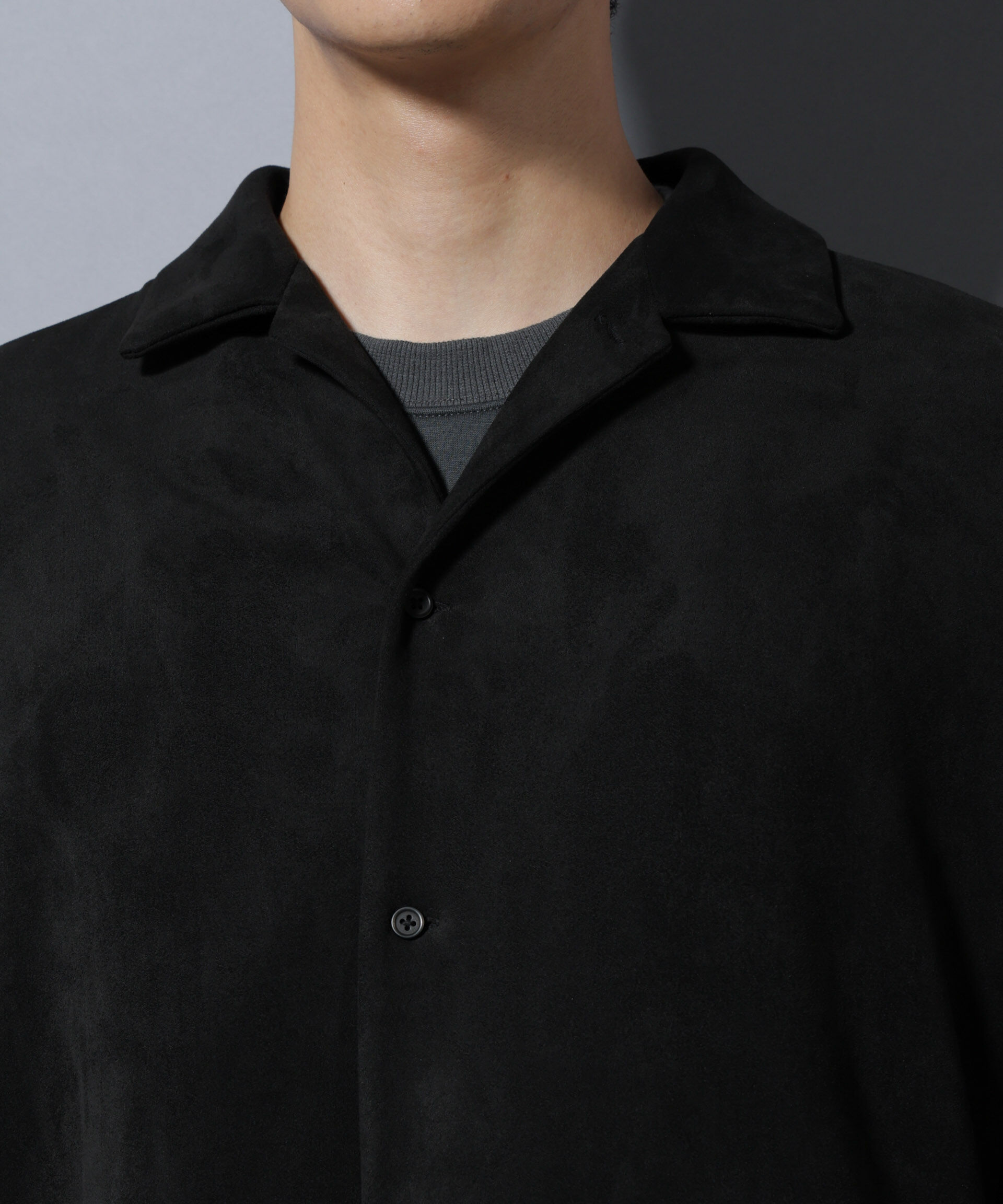 nano･universe「フェイクスエードシャツ 長袖」|シャツ・ブラウス|