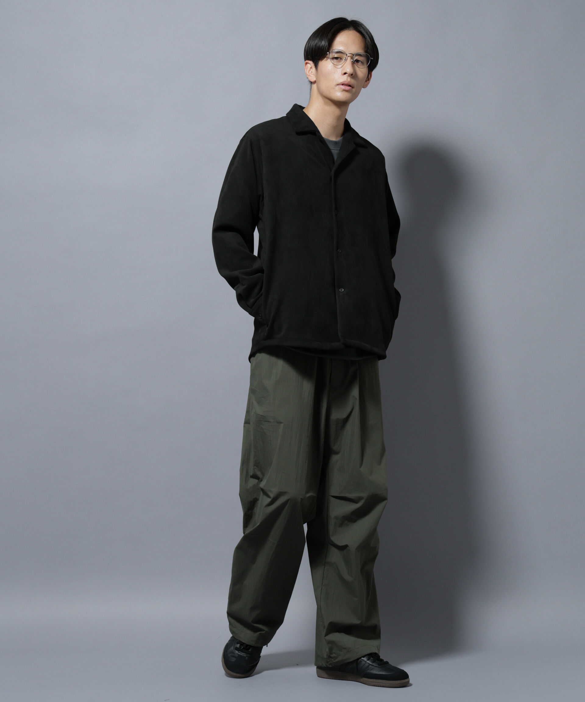 nano･universe「フェイクスエードシャツ 長袖」|シャツ・ブラウス|