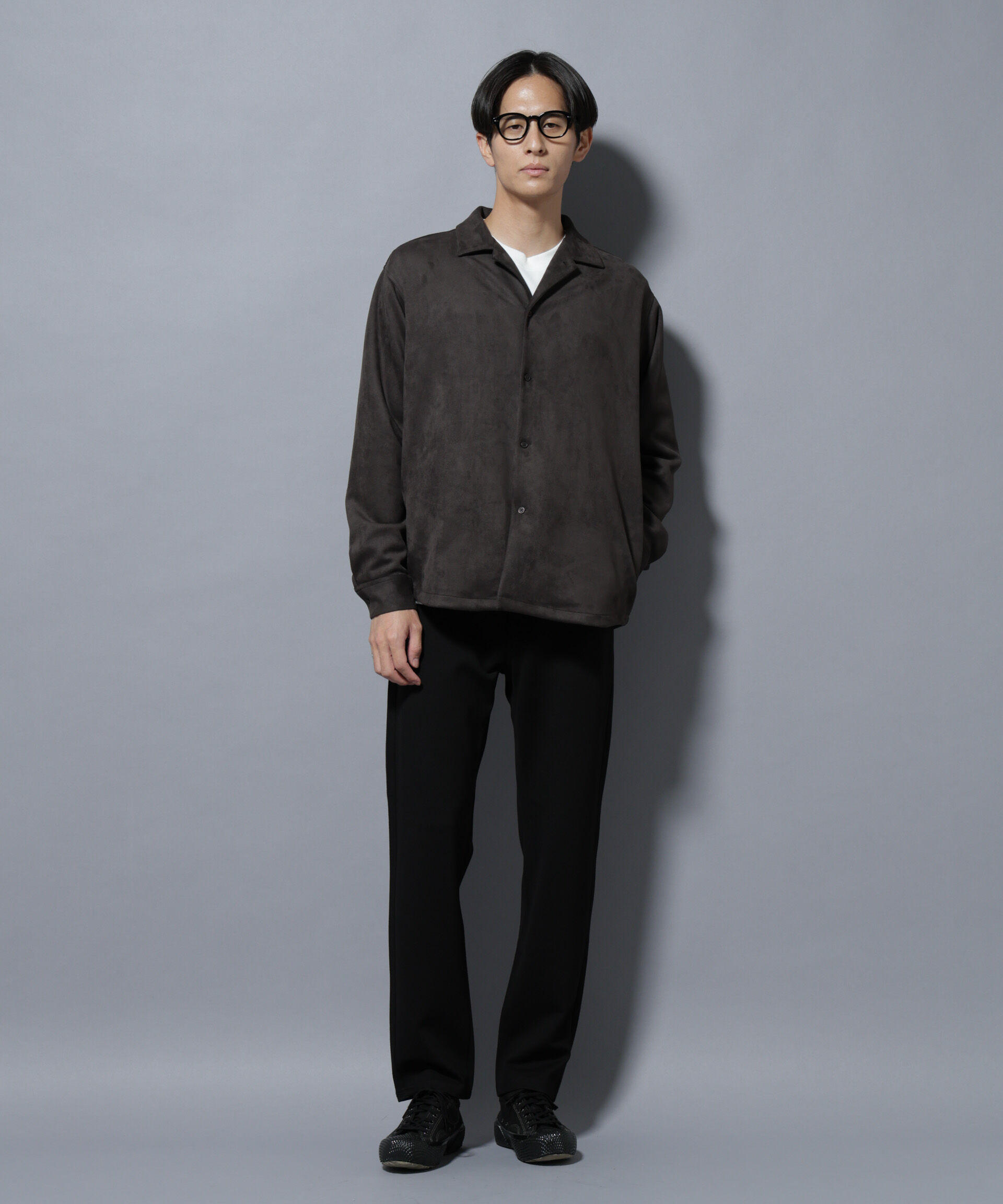 nano･universe「フェイクスエードシャツ 長袖」|シャツ・ブラウス|