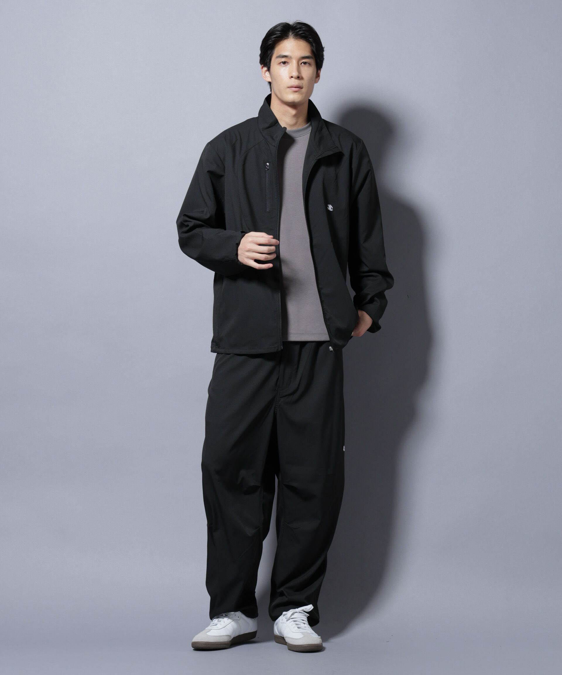 nano･universe「「NJ/CLUB」ワンポイントロゴトラックジャケット」|ブルゾン・スタジャン|