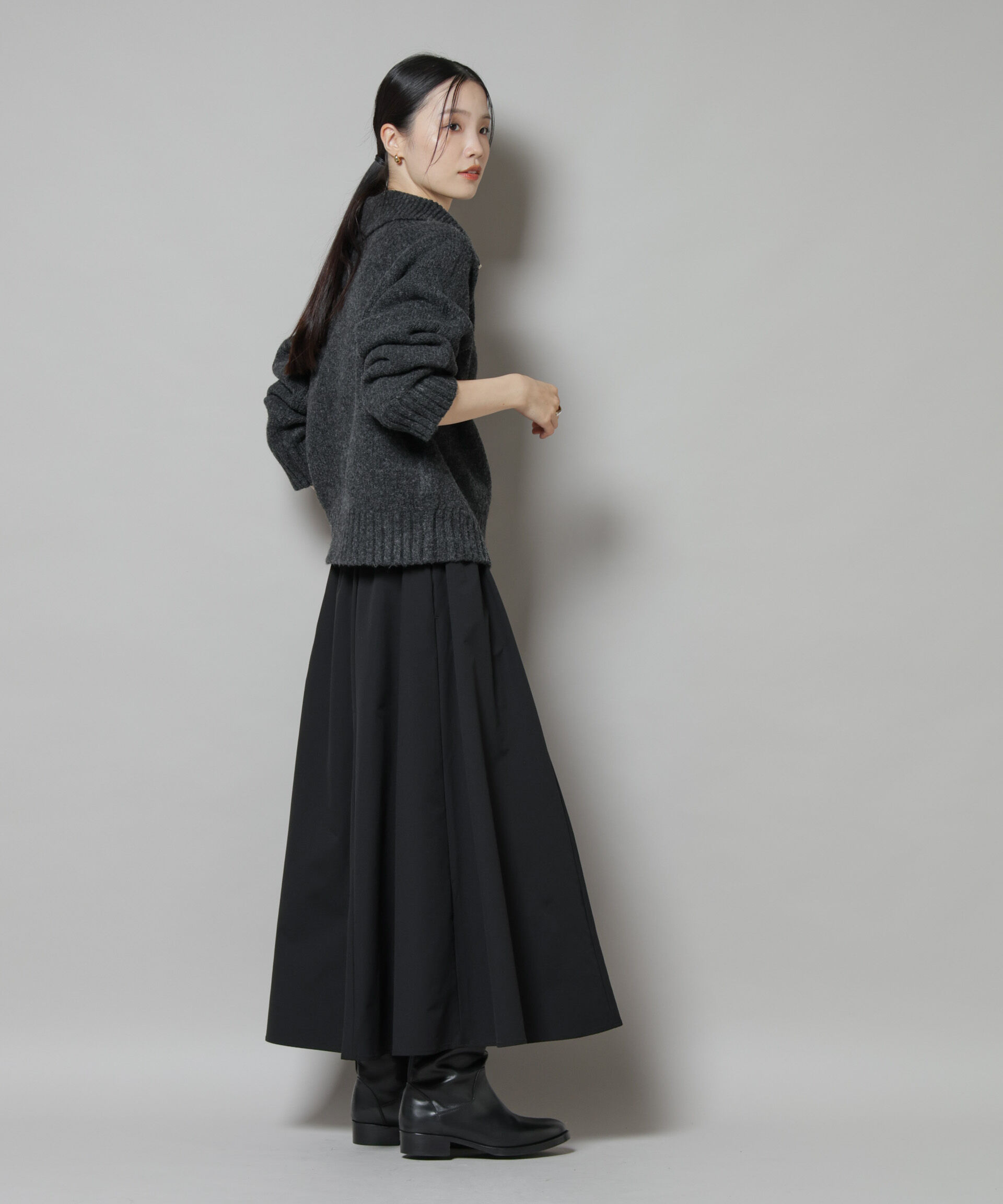 nano･universe「ハーフジップニットプルオーバー」|ニット・セーター|