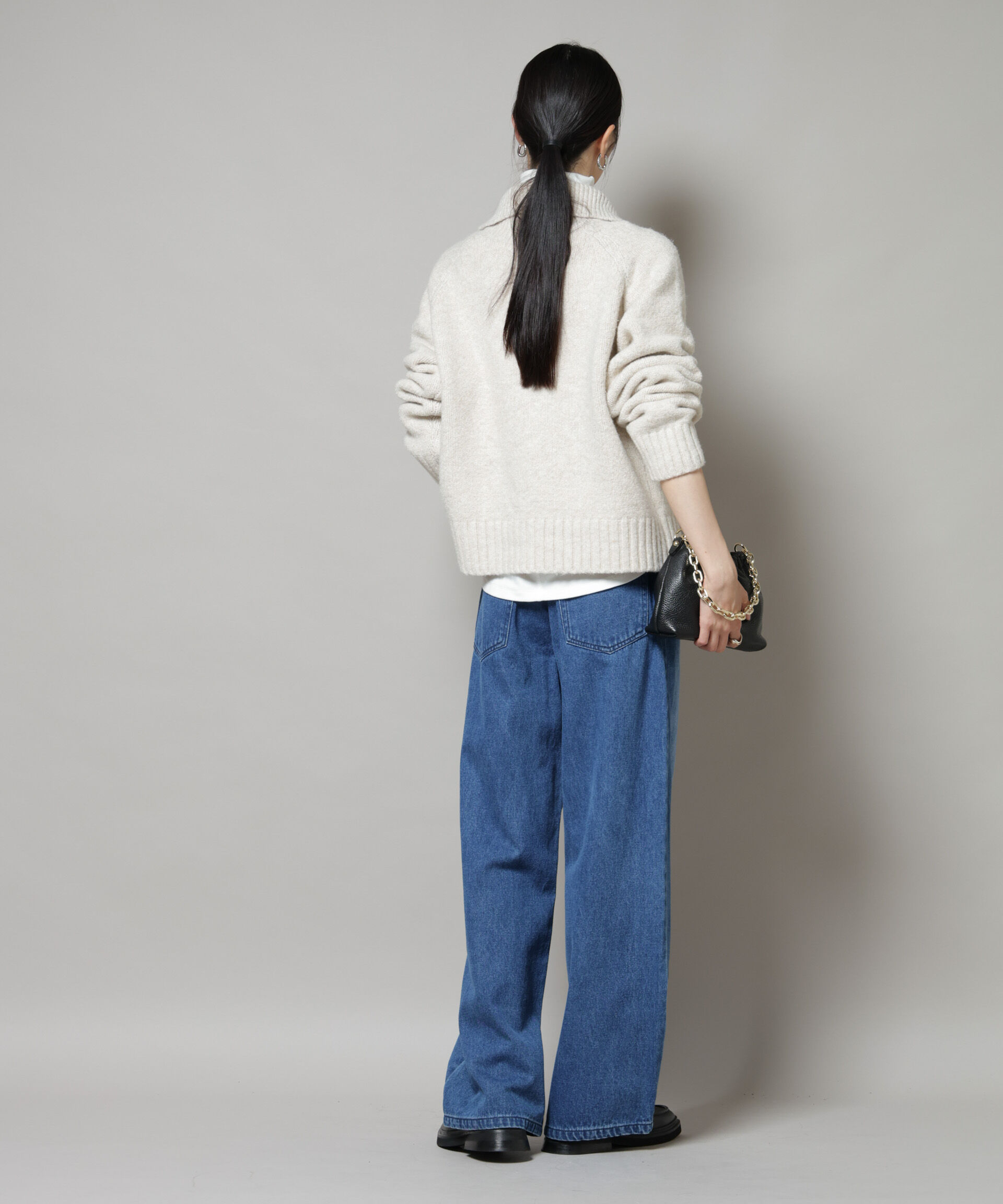 nano･universe「ハーフジップニットプルオーバー」|ニット・セーター|