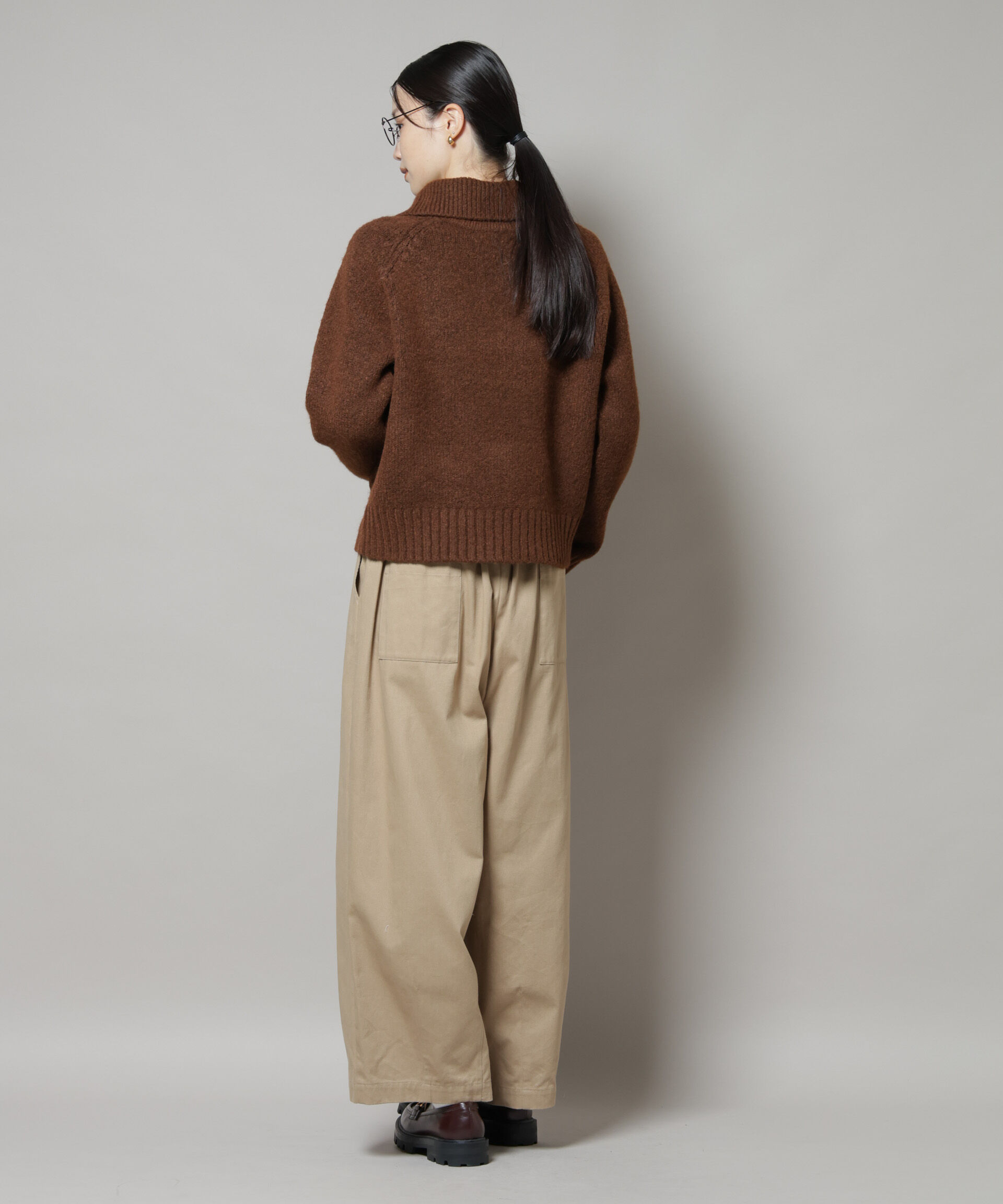 nano･universe「ハーフジップニットプルオーバー」|ニット・セーター|