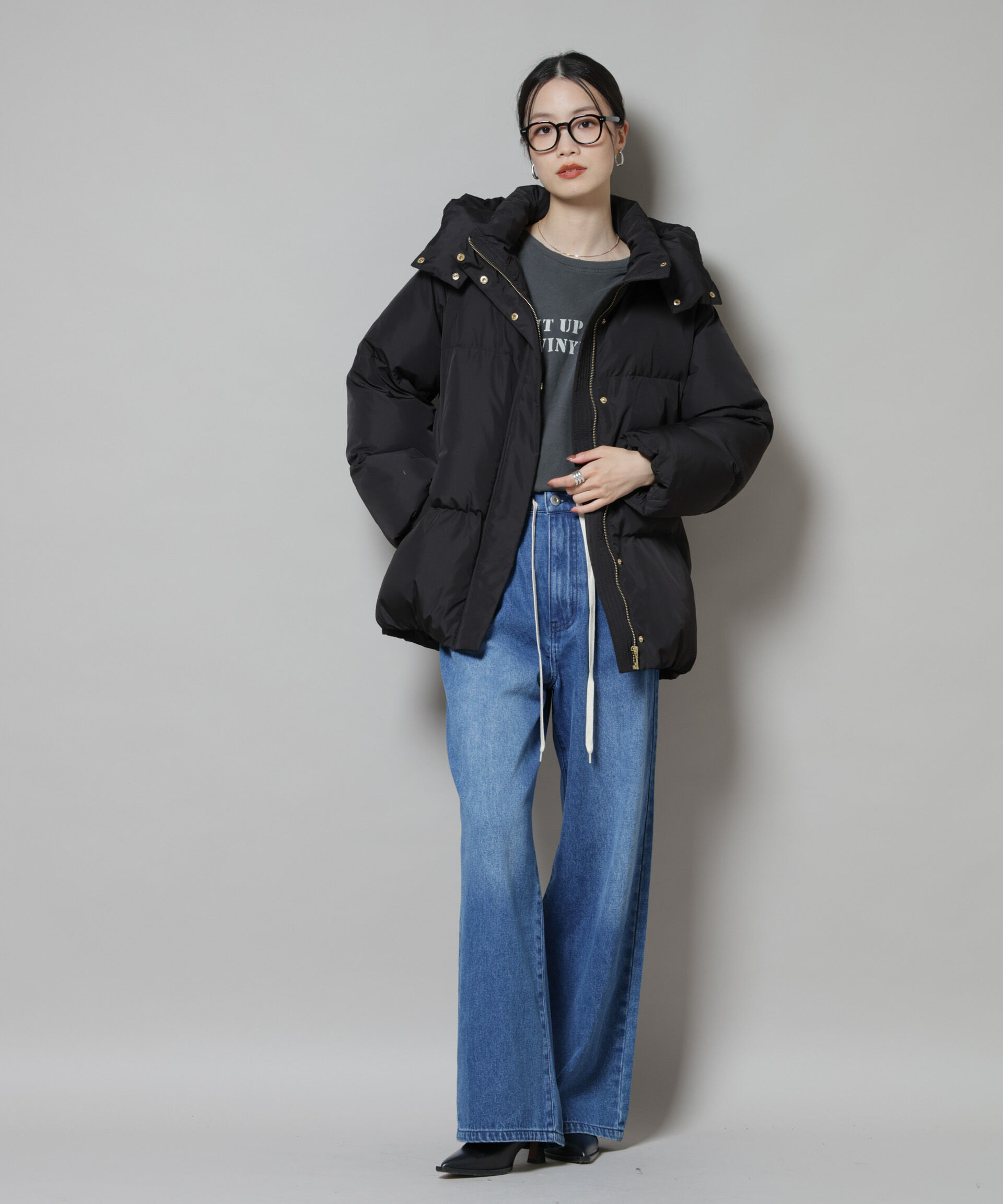 nano･universe「撥水加工 フードショートダウンコート」|ダウン|