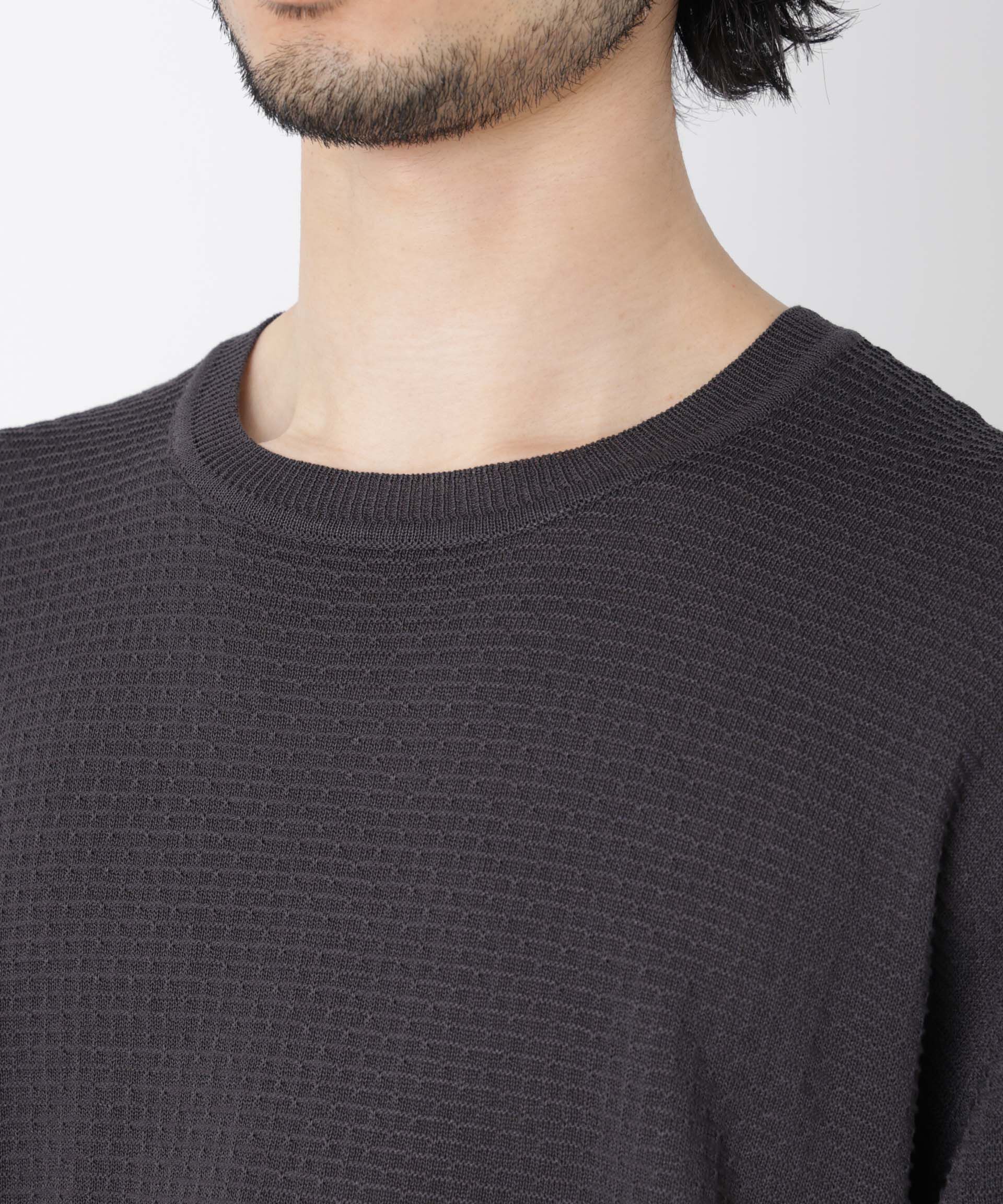 nano･universe「エアリードレープ ニットTシャツ 半袖」|ニット・セーター|