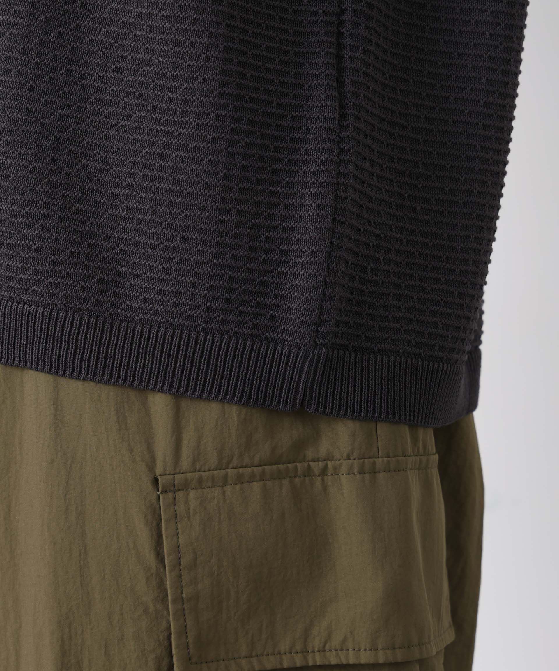 nano･universe「エアリードレープ ニットTシャツ 半袖」|ニット・セーター|