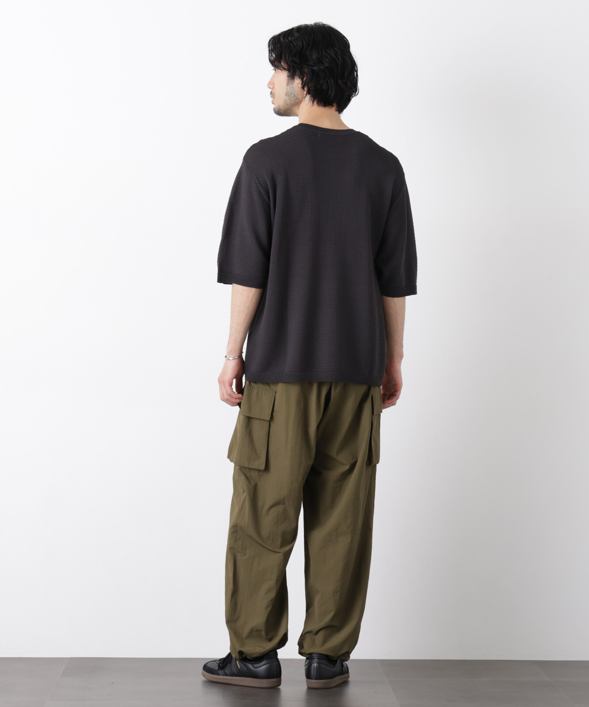 nano･universe「エアリードレープ ニットTシャツ 半袖」|ニット・セーター|