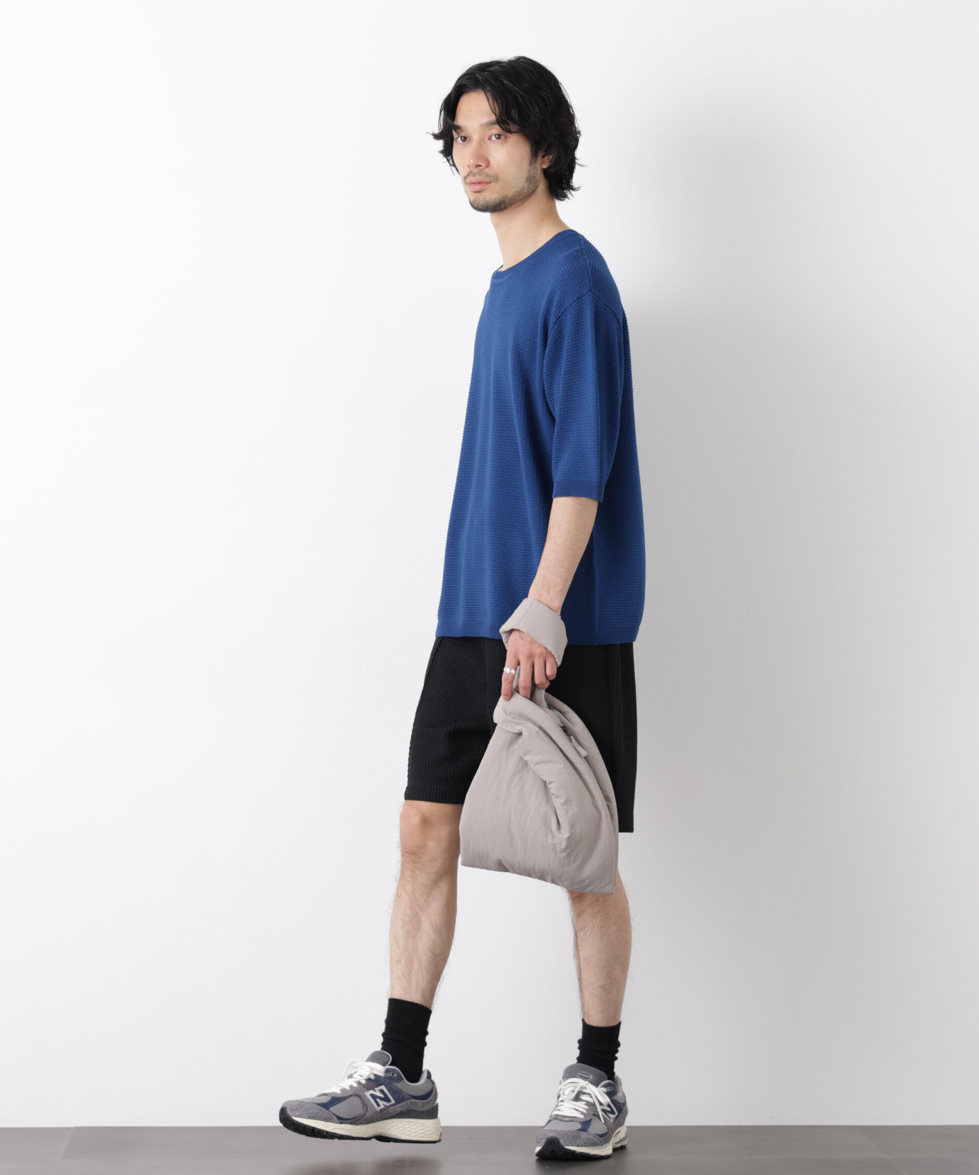 nano･universe「エアリードレープ ニットTシャツ 半袖」|ニット・セーター|