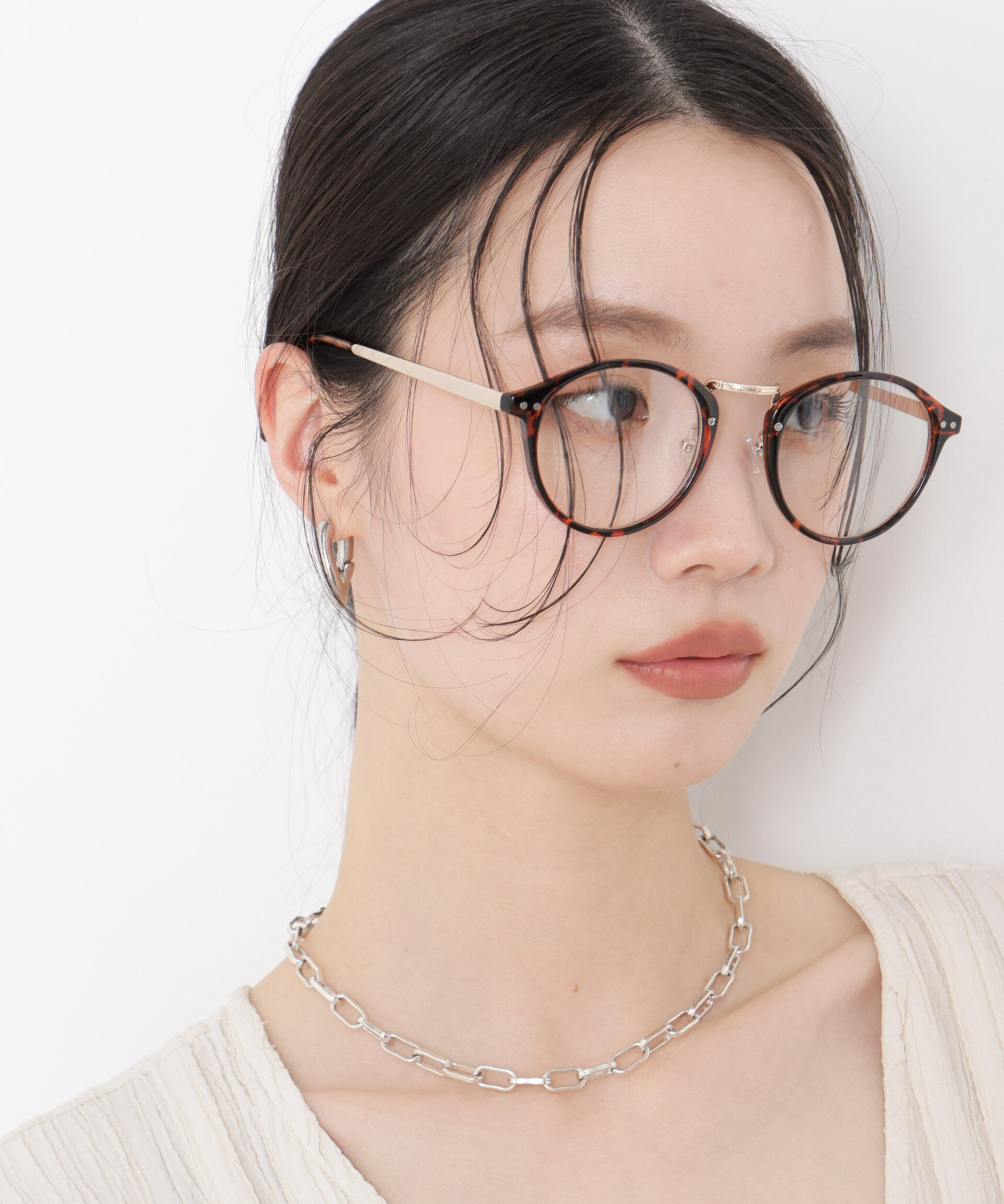 nano･universe「ゴールドブリッジボストン型サングラス」|メガネ|ブラウン