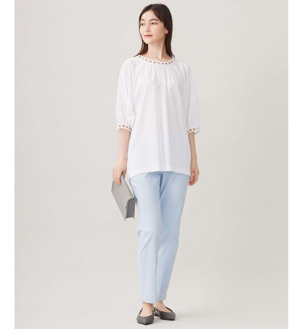 自由区「【洗える】コード刺繍 カットソー」|Tシャツ・カットソー|