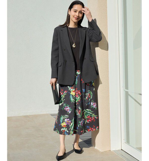 自由区「【SHIHOさん着用・セットアップ対応・接触冷感・洗える】リネンライクシンセティックテーラード ジャケット」|テーラードジャケット|