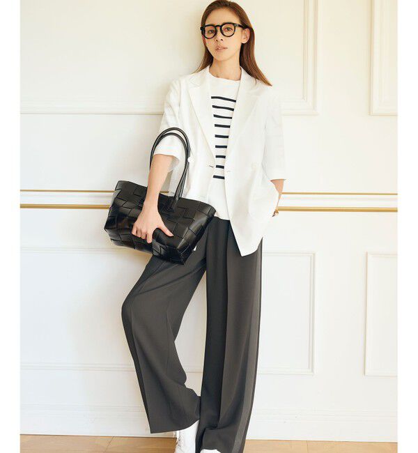 自由区「【洗える】ハーフスリーブ ジャケット」|テーラードジャケット|