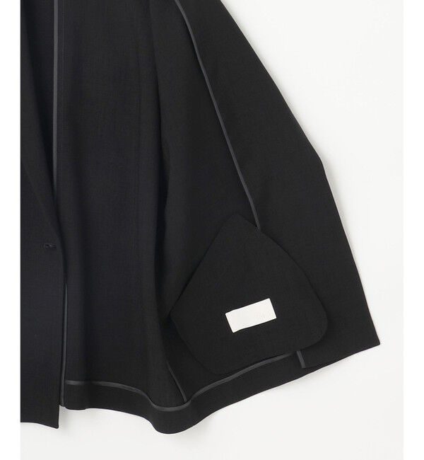 自由区「【セットアップ対応】ライトリネンライクショートスリーブ ジャケット」|テーラードジャケット|