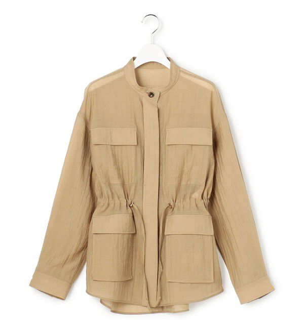 23区「【見上愛さん着用】リネンミックスシアースラブ ミリタリー シャツジャケット」|シャツ・ブラウス|