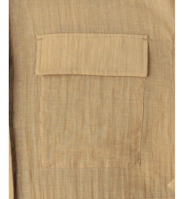 23区「【見上愛さん着用】リネンミックスシアースラブ ミリタリー シャツジャケット」|シャツ・ブラウス|