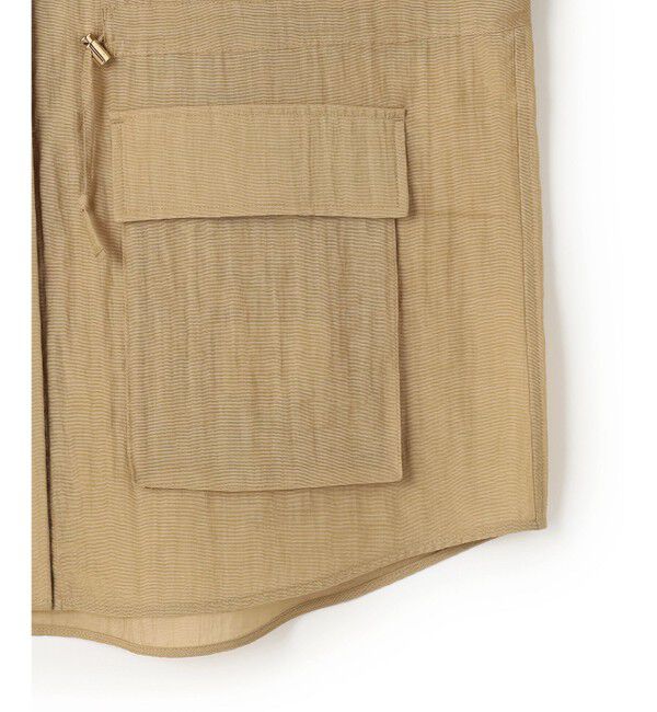 23区「【見上愛さん着用】リネンミックスシアースラブ ミリタリー シャツジャケット」|シャツ・ブラウス|