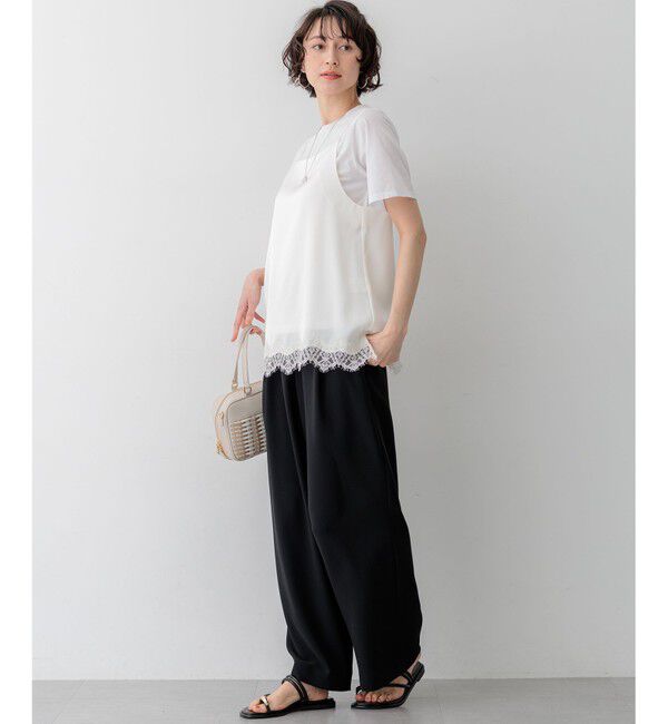 23区「【見上愛さん着用】シアーコンフォート クルーネック Tシャツ」|Tシャツ・カットソー|