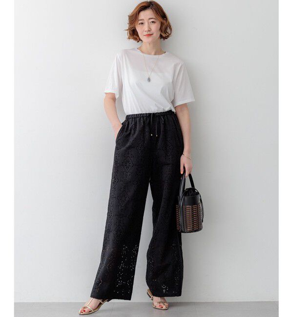 23区「【見上愛さん着用】シアーコンフォート クルーネック Tシャツ」|Tシャツ・カットソー|