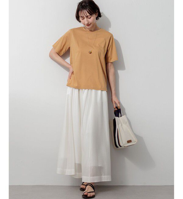 23区「【見上愛さん着用】シアーコンフォート クルーネック Tシャツ」|Tシャツ・カットソー|