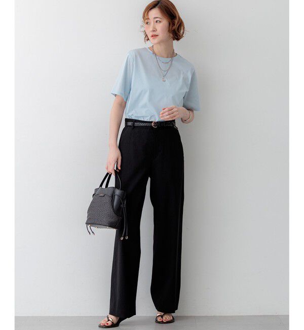 23区「【見上愛さん着用】シアーコンフォート クルーネック Tシャツ」|Tシャツ・カットソー|